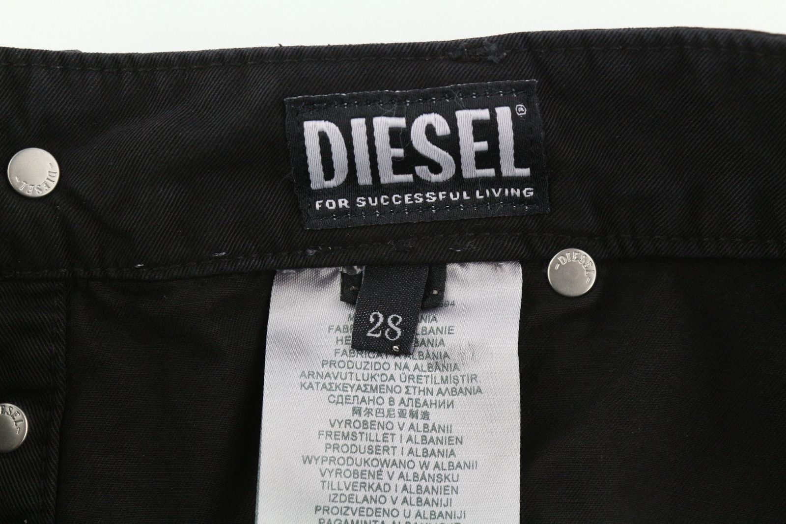 Diesel O-BEIGE W28 Black Twill Button A-Line Mini Skirt 41313 Size 28" / US 6 / IT 42 - 7 Thumbnail