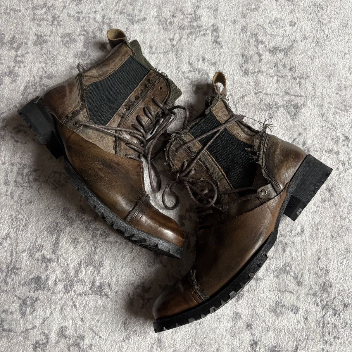 Alfredo Bannister Alfredo Bannister Layered Leather Chelsea Boots Brown | 40 Size US 7 / EU 40 - 7 Thumbnail