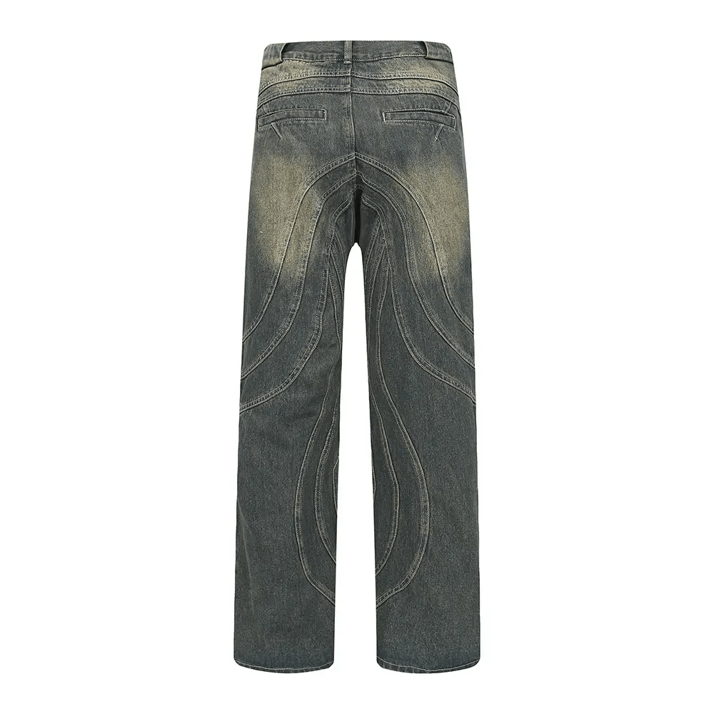 Jean × Vintage Y2K Dirty Grunge Hip Hop Baggy Jeans Size US 33 - 5 Thumbnail