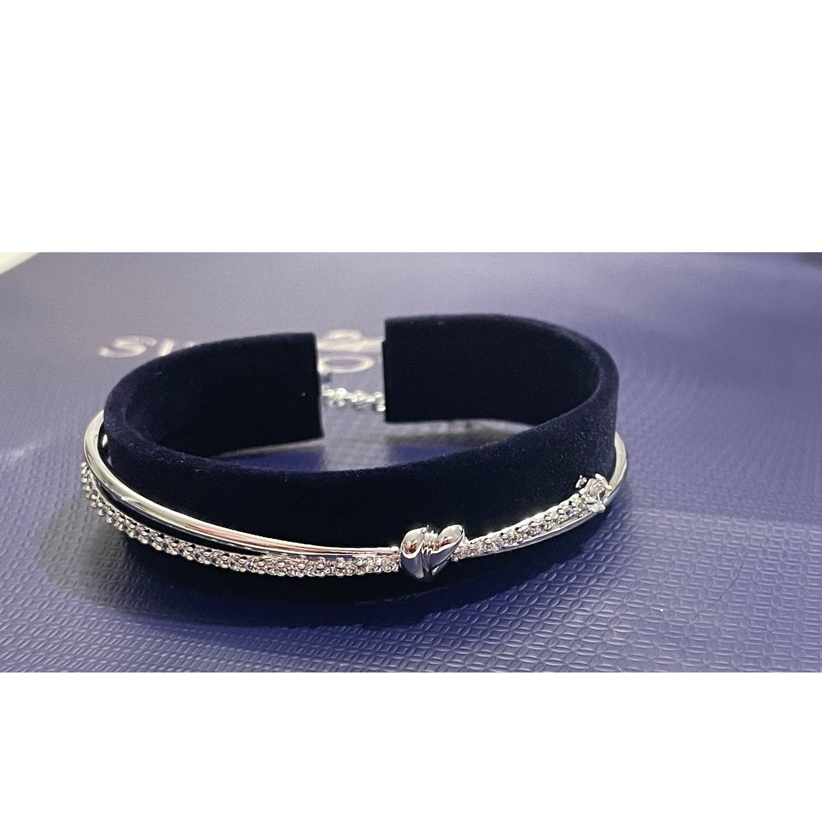 Swarovski Swarovski Lifelong Heart Bangle M New Silver Bracelet Size ONE SIZE - 3 Thumbnail