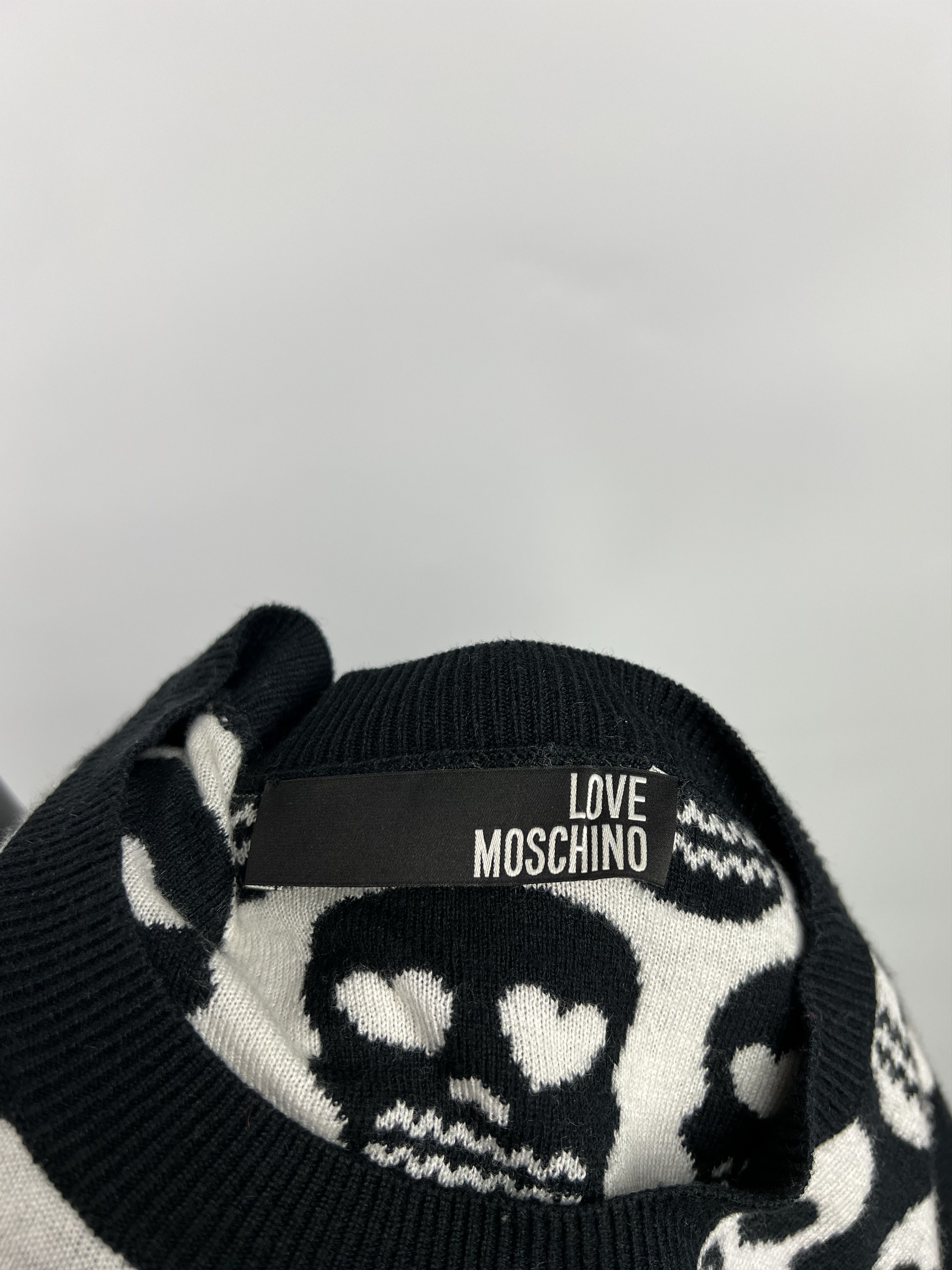 Love Moschino Love Moschino sweater women's 3/4 sleeve wool full print Size S / US 4 / IT 40 - 10 Thumbnail