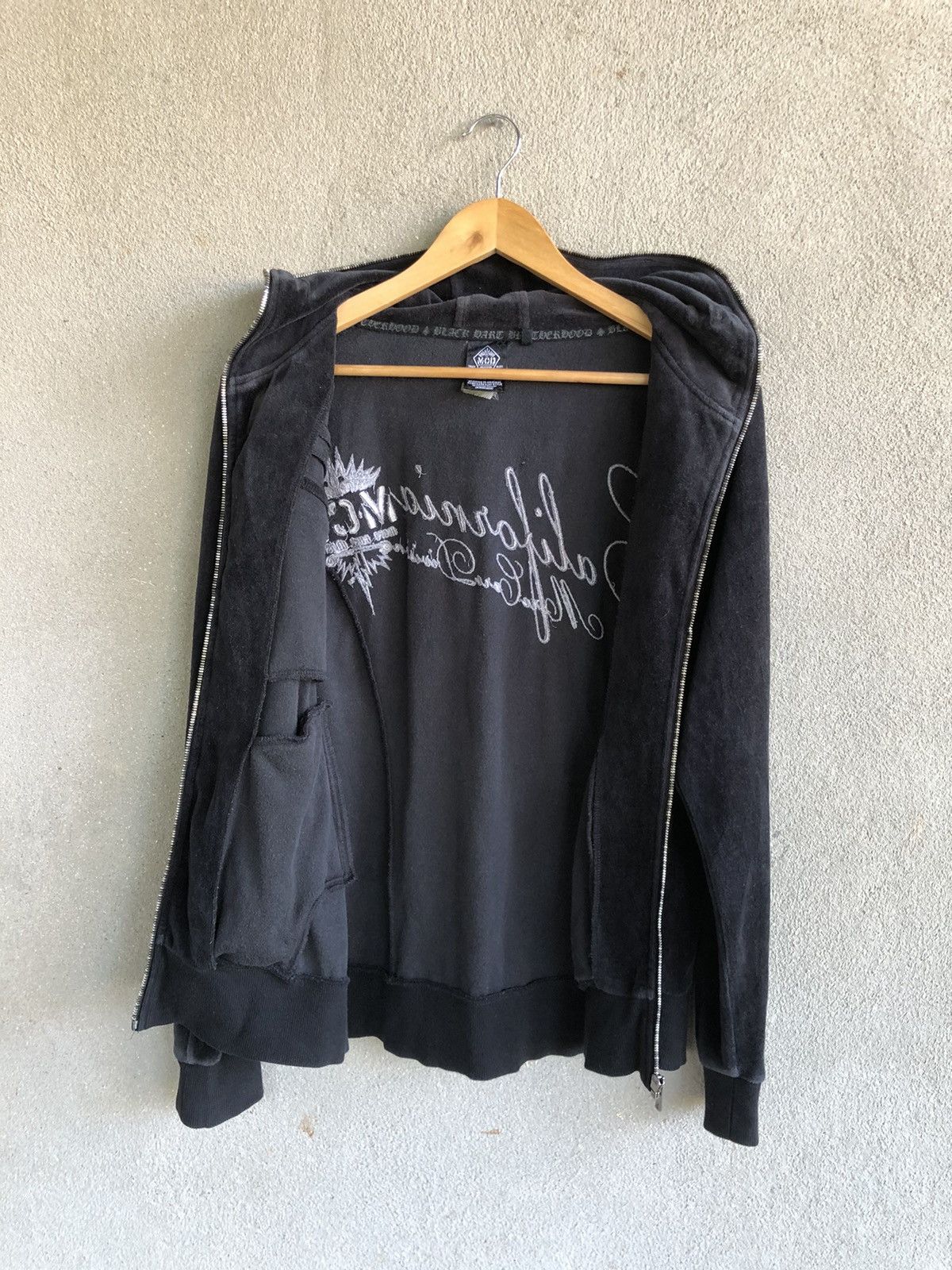 Japanese Brand Vintage More Core Division velvet full zipper hoodie Size US S / EU 44-46 / 1 - 5 Thumbnail