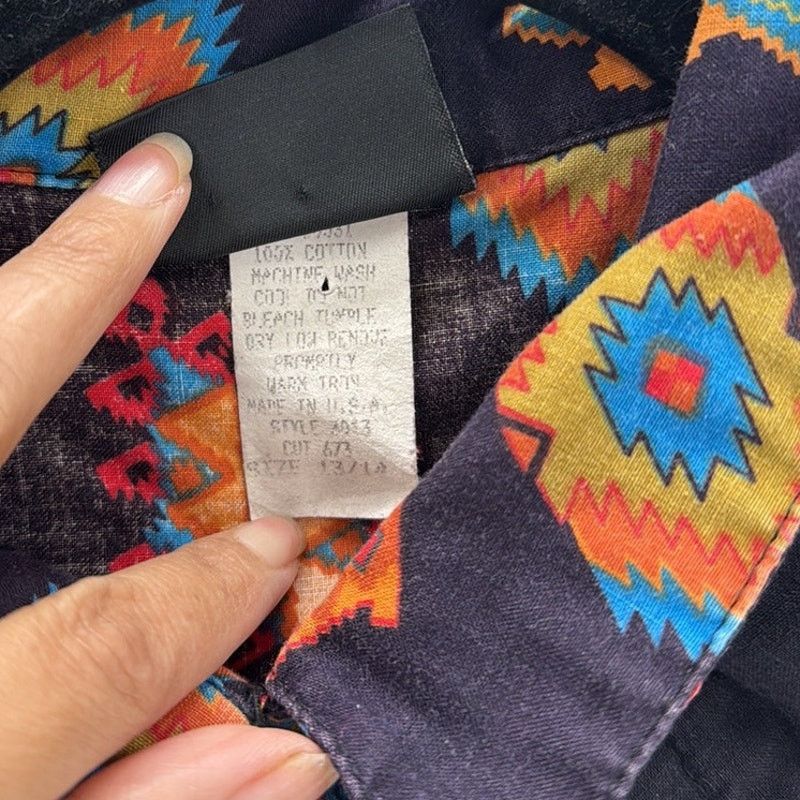 Vintage Vintage Rough Rider western native 80s button down sz 13/14 Size XL / US 12-14 / IT 48-50 - 4 Thumbnail