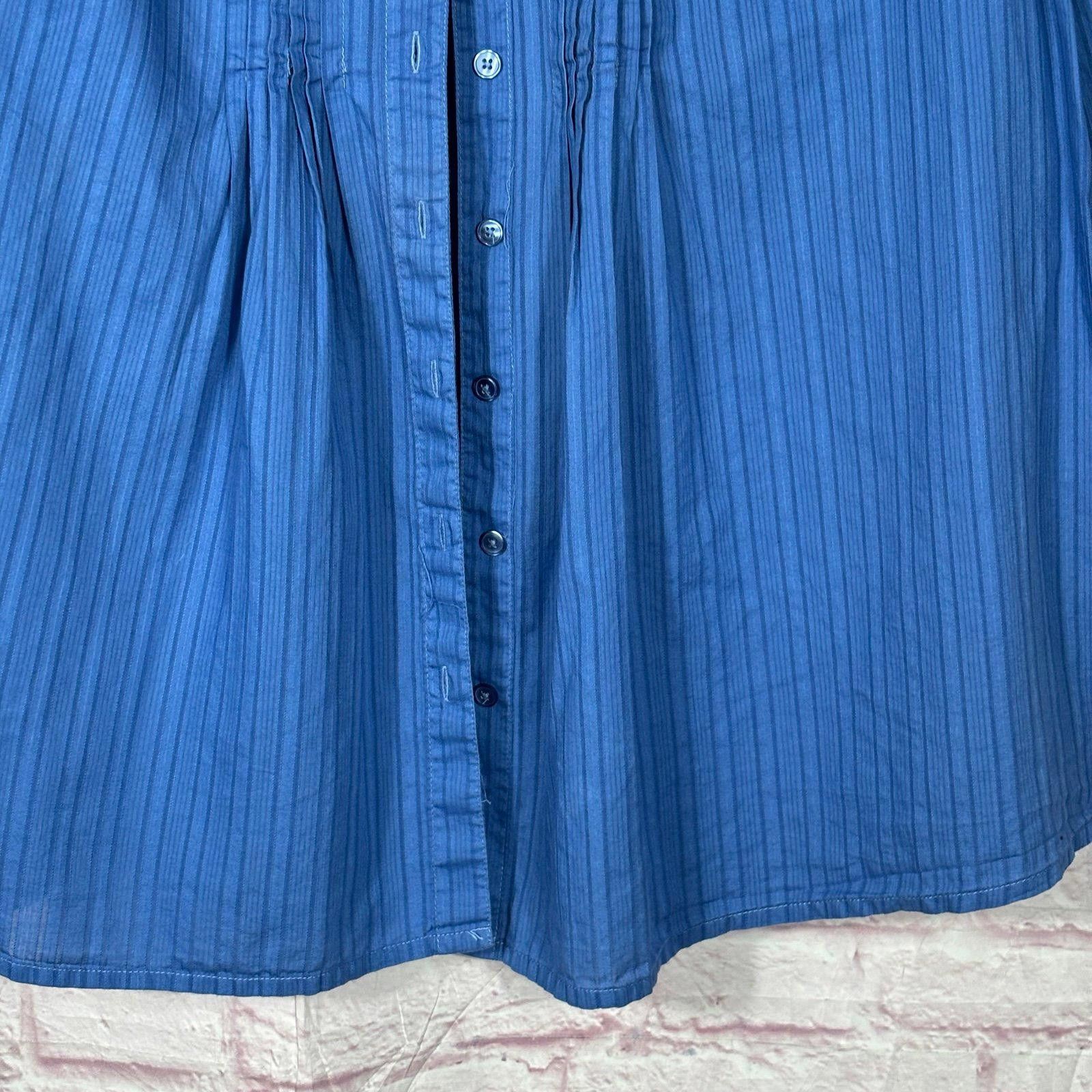 Other Just My Size 2X Blue Striped Blouse Size XXL / US 16-18 / IT 52-54 - 4 Thumbnail