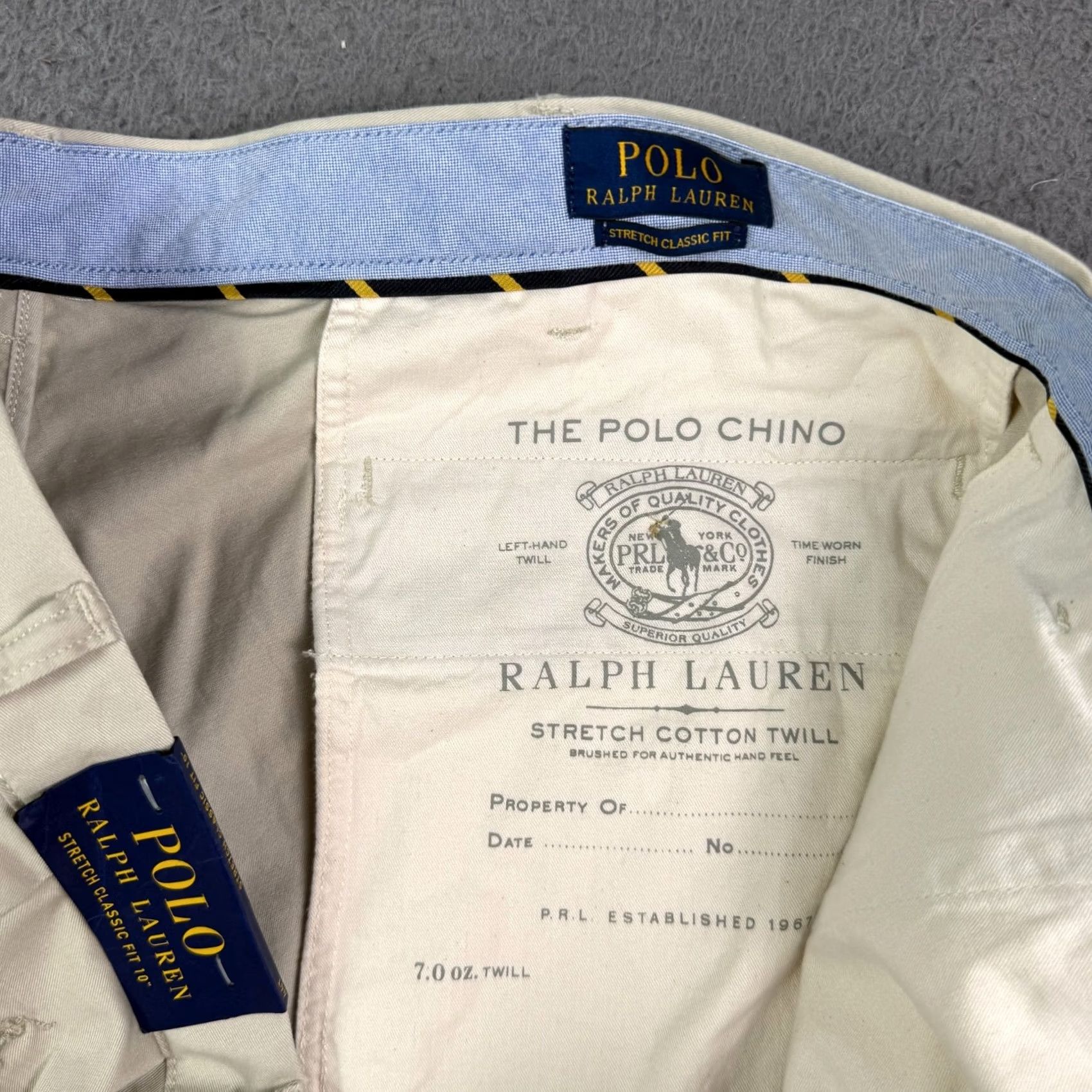 Polo Ralph Lauren Polo Ralph Lauren Shorts Mens 44 Beige Stretch Cotton Twill Chino 44T NEW Size US XXL / EU 58 / 5 - 2 Thumbnail