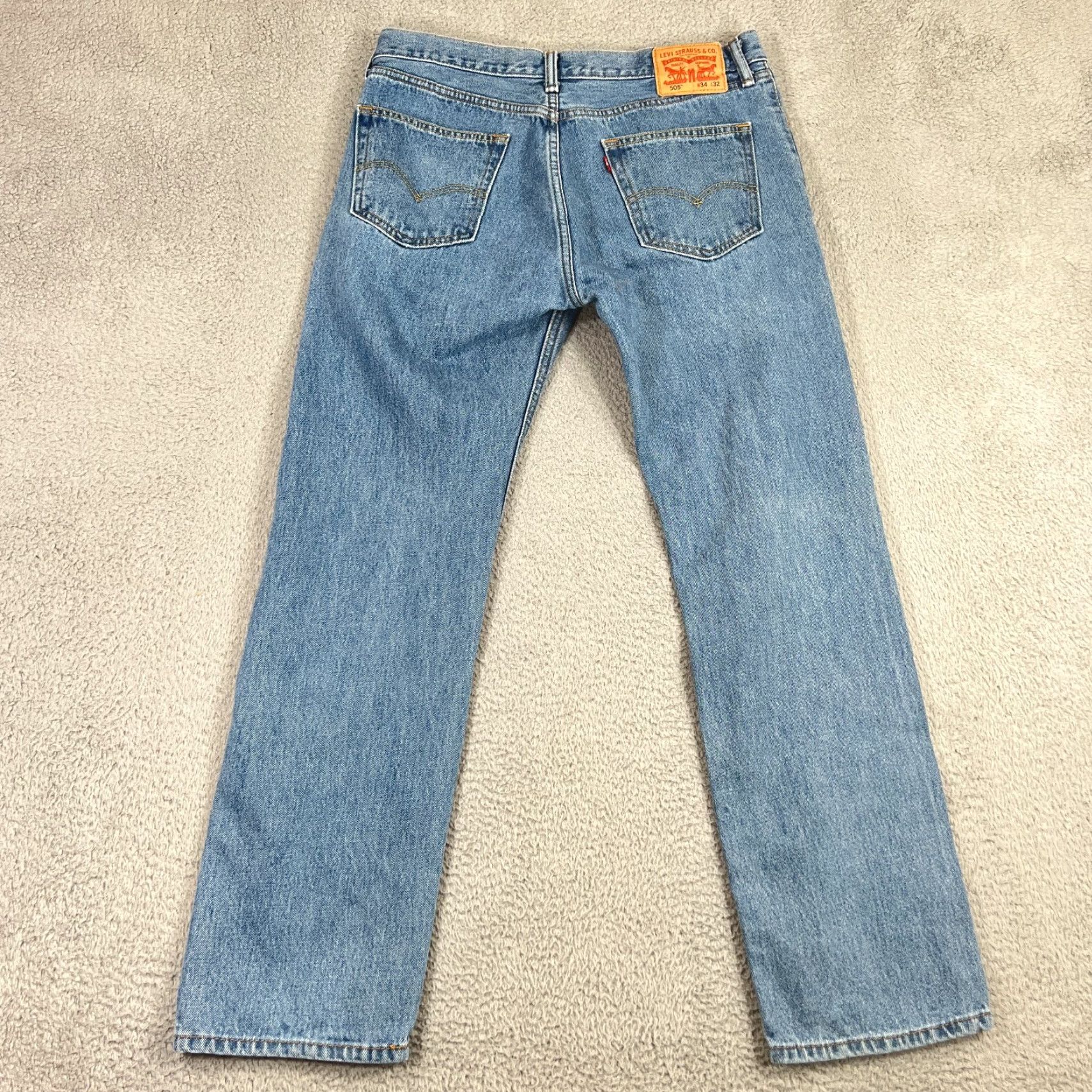 Levi's Levi's 505 Jeans 36x32 Blue Straight Classic Men's Denim Pants Size US 36 / EU 52 - 6 Thumbnail