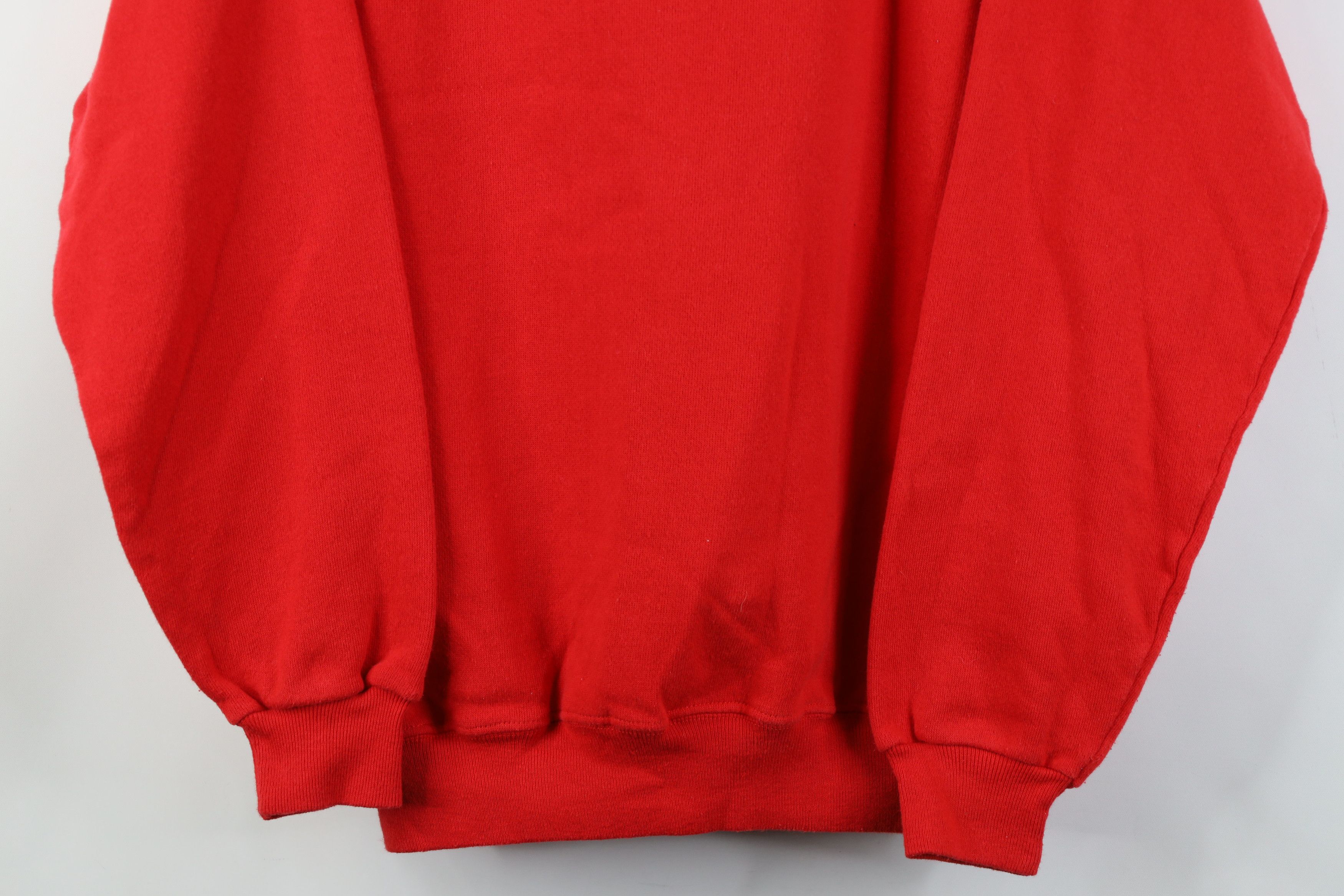 Hanes Vintage 80s Hanes Faded Blank Crewneck Sweatshirt Red USA Size US L / EU 52-54 / 3 - 3 Thumbnail