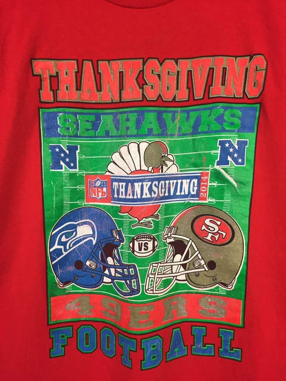 NFL NFL Seattle Seahawks San Francisco 49ers Thanks Giving Tee Size US XXL / EU 58 / 5 - 3 Thumbnail