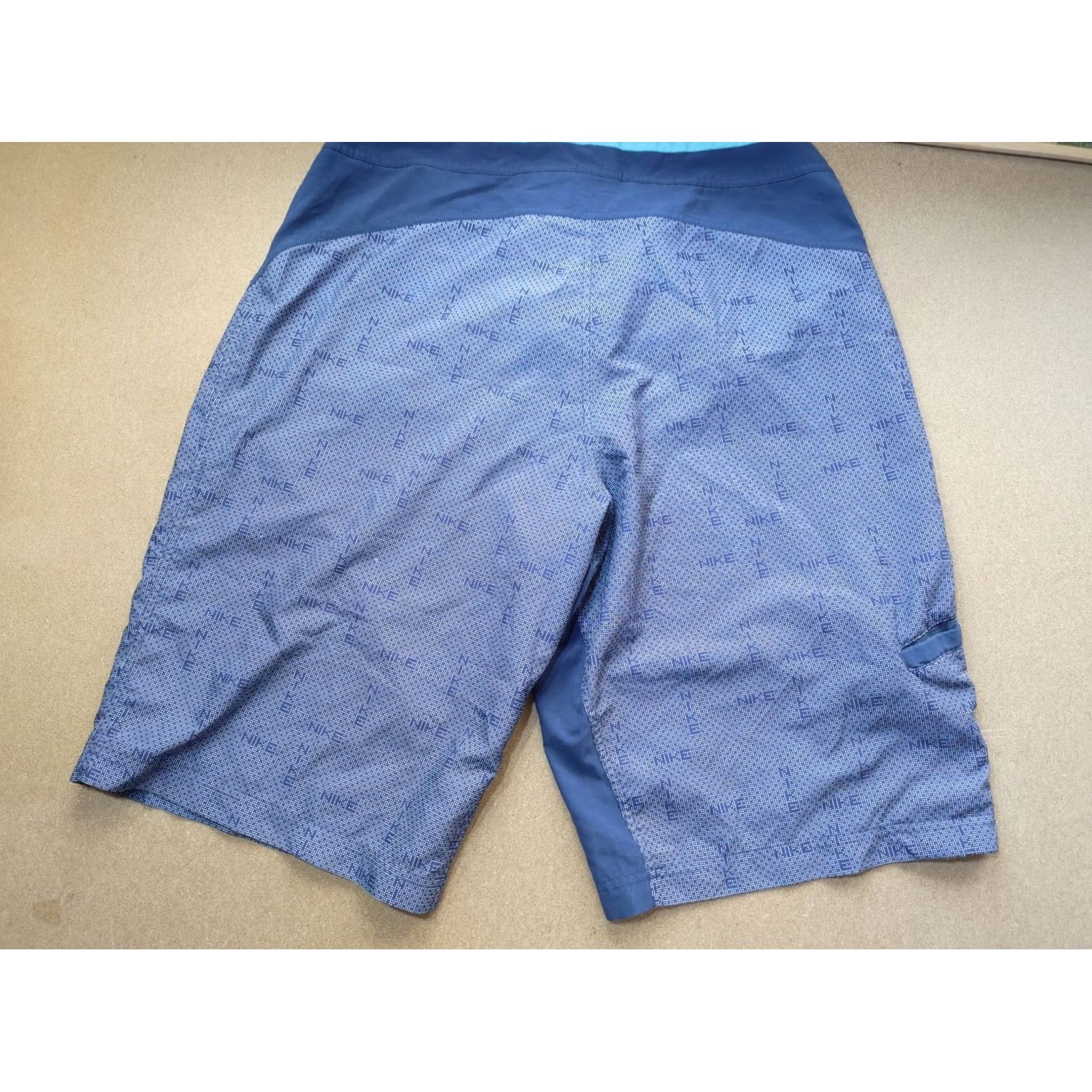 Nike Nike Vintage Blue Shorts Size L Mens Trunks Spellout Print Swoosh Drawstring Size US 33 - 2 Thumbnail