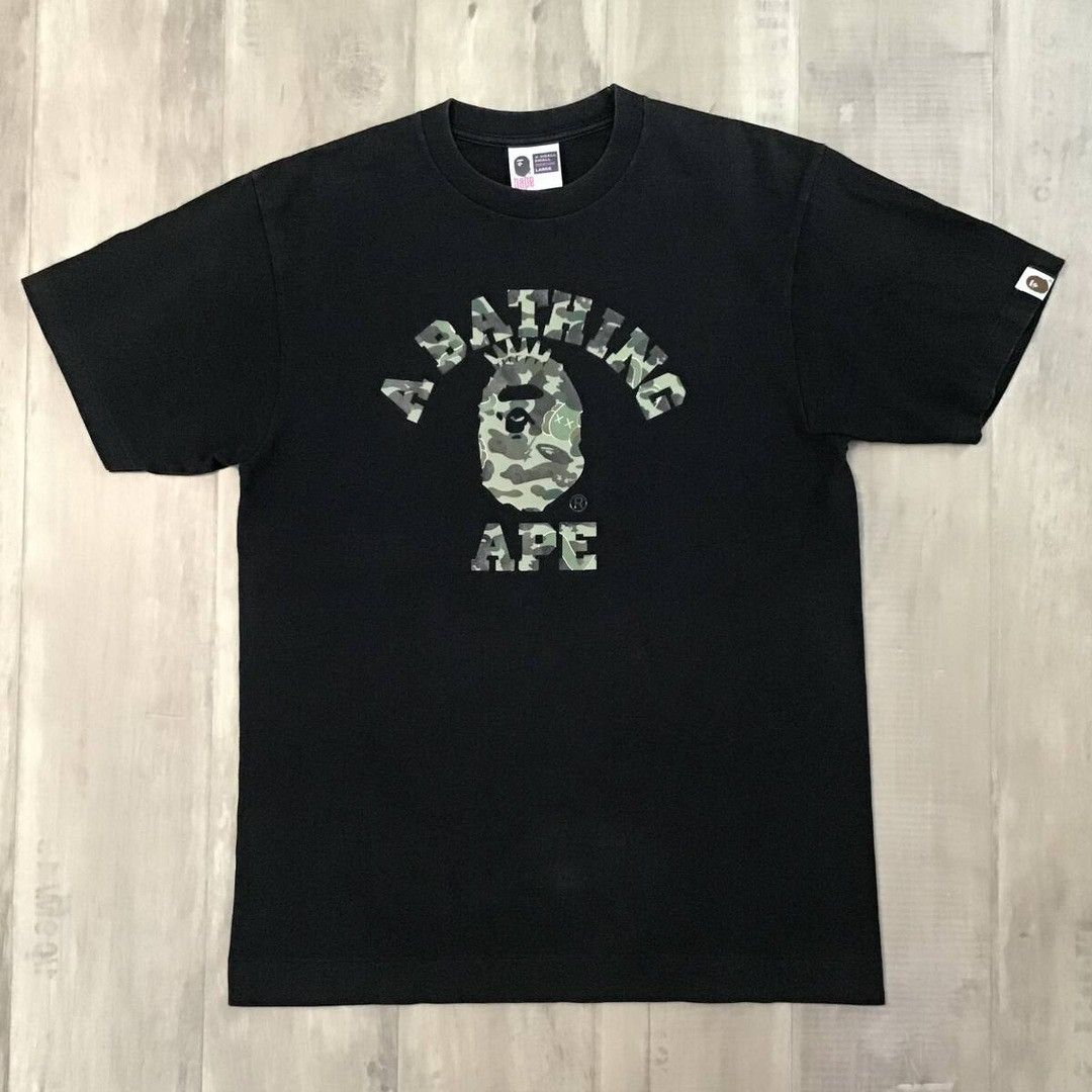 Bape × Kaws BAPE × KAWS 1st camo green bendy NYC college logo T-shirt Size US M / EU 48-50 / 2 - 2 Thumbnail
