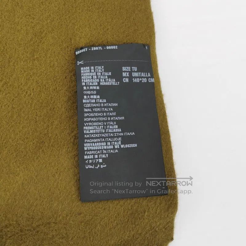 Prada Prada Cashmere Logo Scarf with Fringe. Size ONE SIZE - 4 Thumbnail