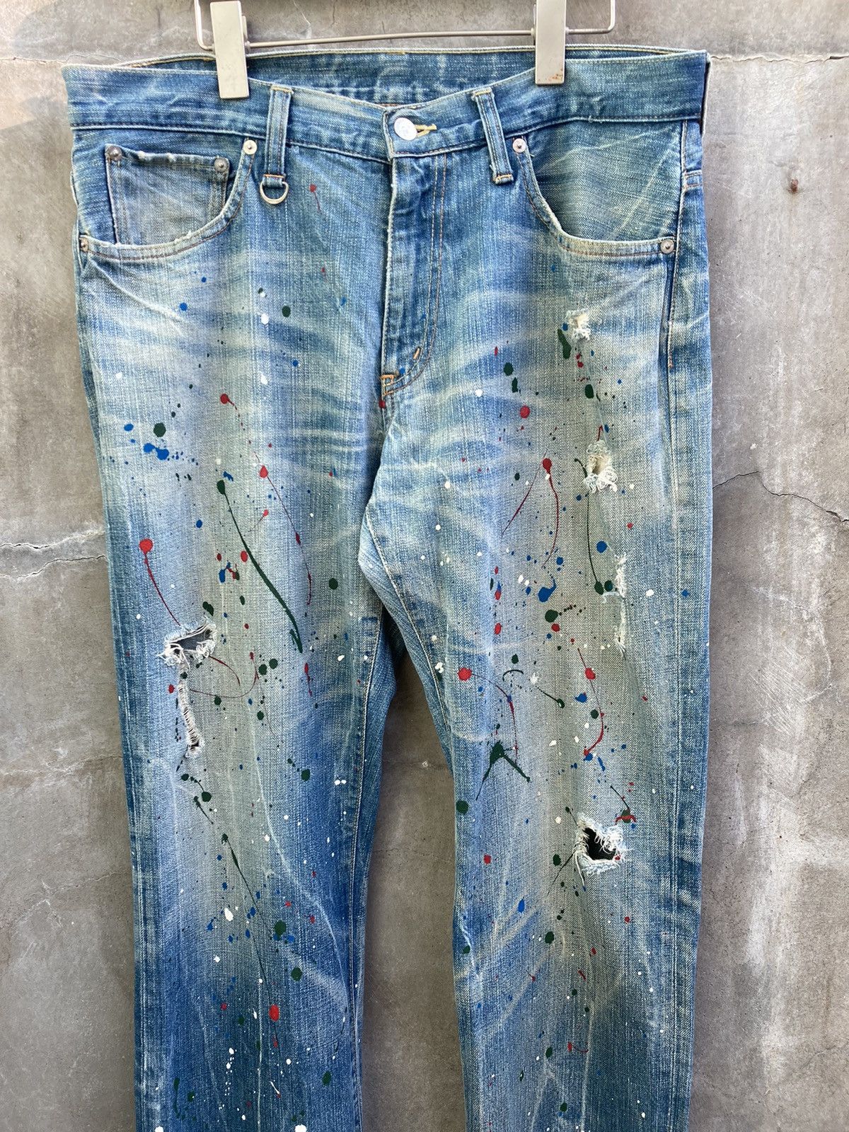 Sophnet. Paint Splattered Denim Jeans Size US 36 / EU 52 - 4 Thumbnail