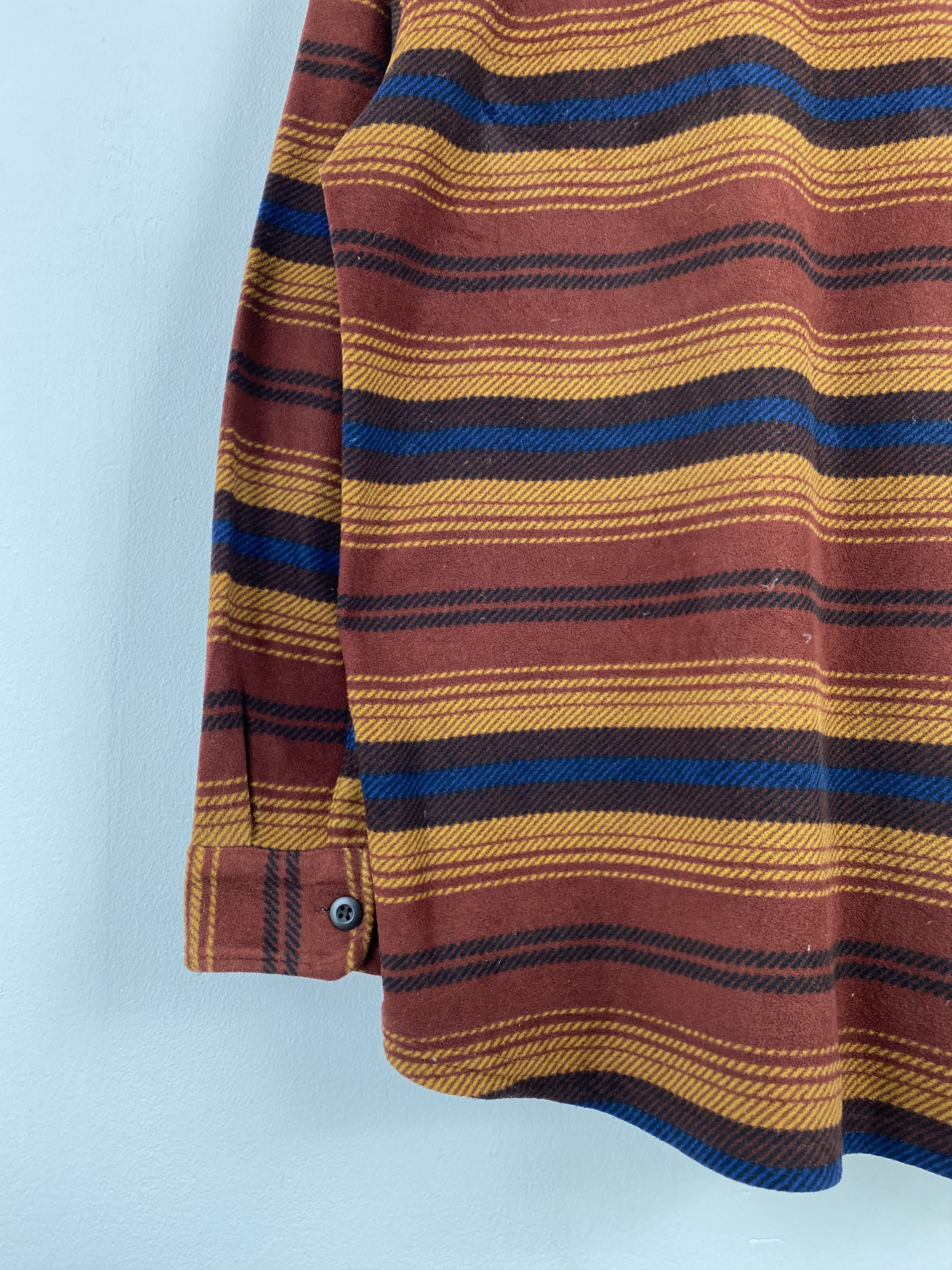 Uniqlo Uniqlo Flannel Double Pocket Striped Fleece JA0131 Size US XL / EU 56 / 4 - 9 Thumbnail