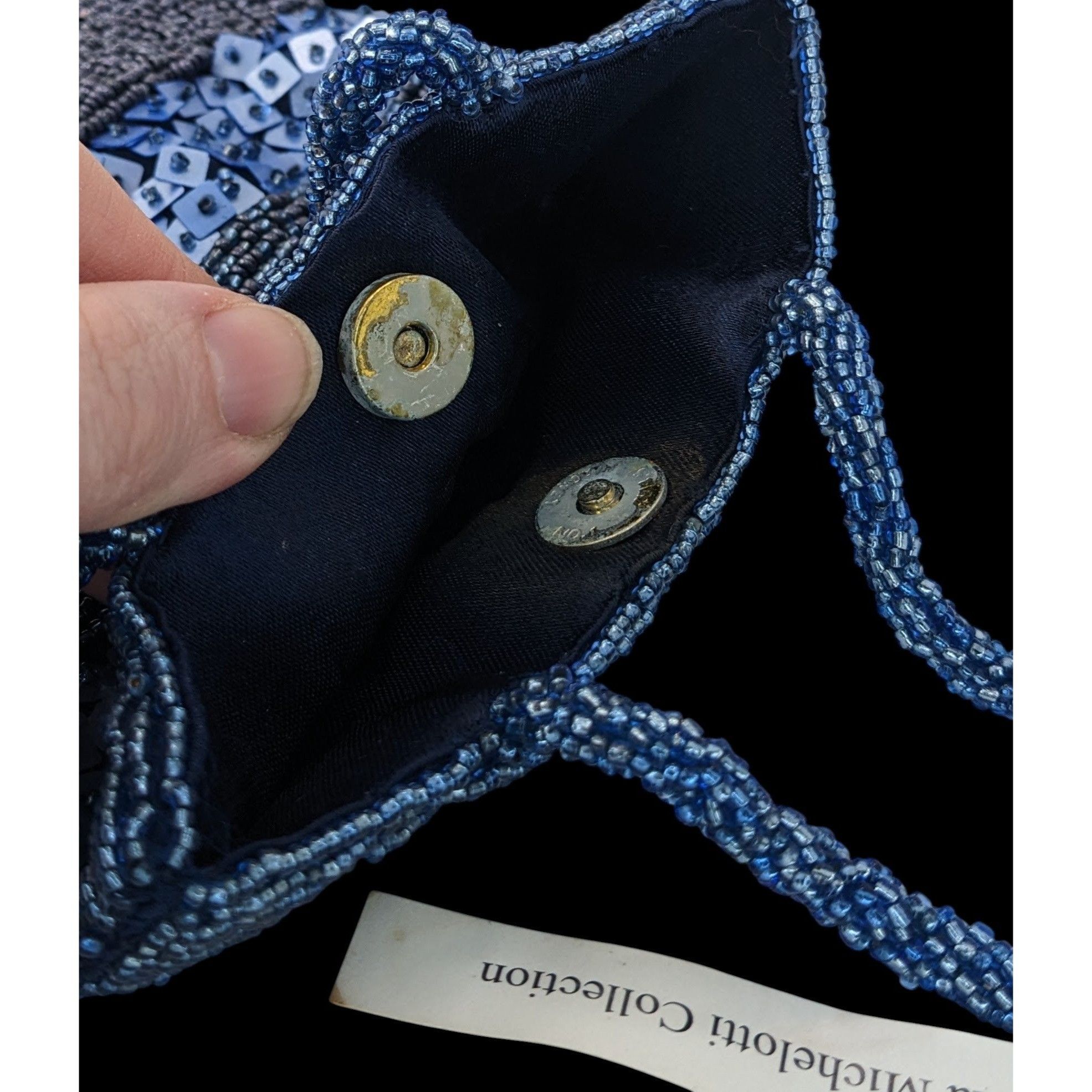 Other Hand-Beaded Blue Shoulder Bag By Giuliana Michelotti With Sn Size ONE SIZE - 3 Thumbnail