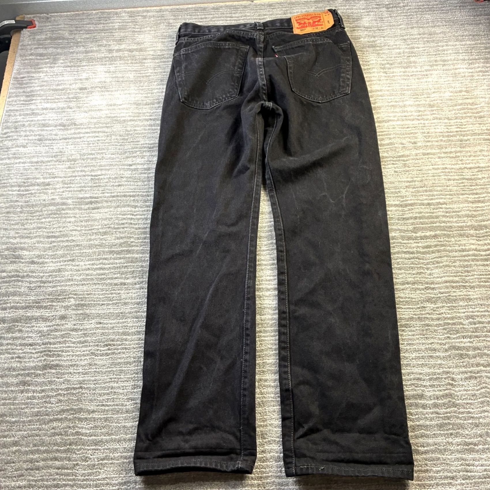 Levi's VINTAGE Levis 501 Jeans Mens 32x30 Black Denim Pants Straight Button Fly 90s Mens Regular Jeans Size US 32 / EU 48 - 2 Thumbnail