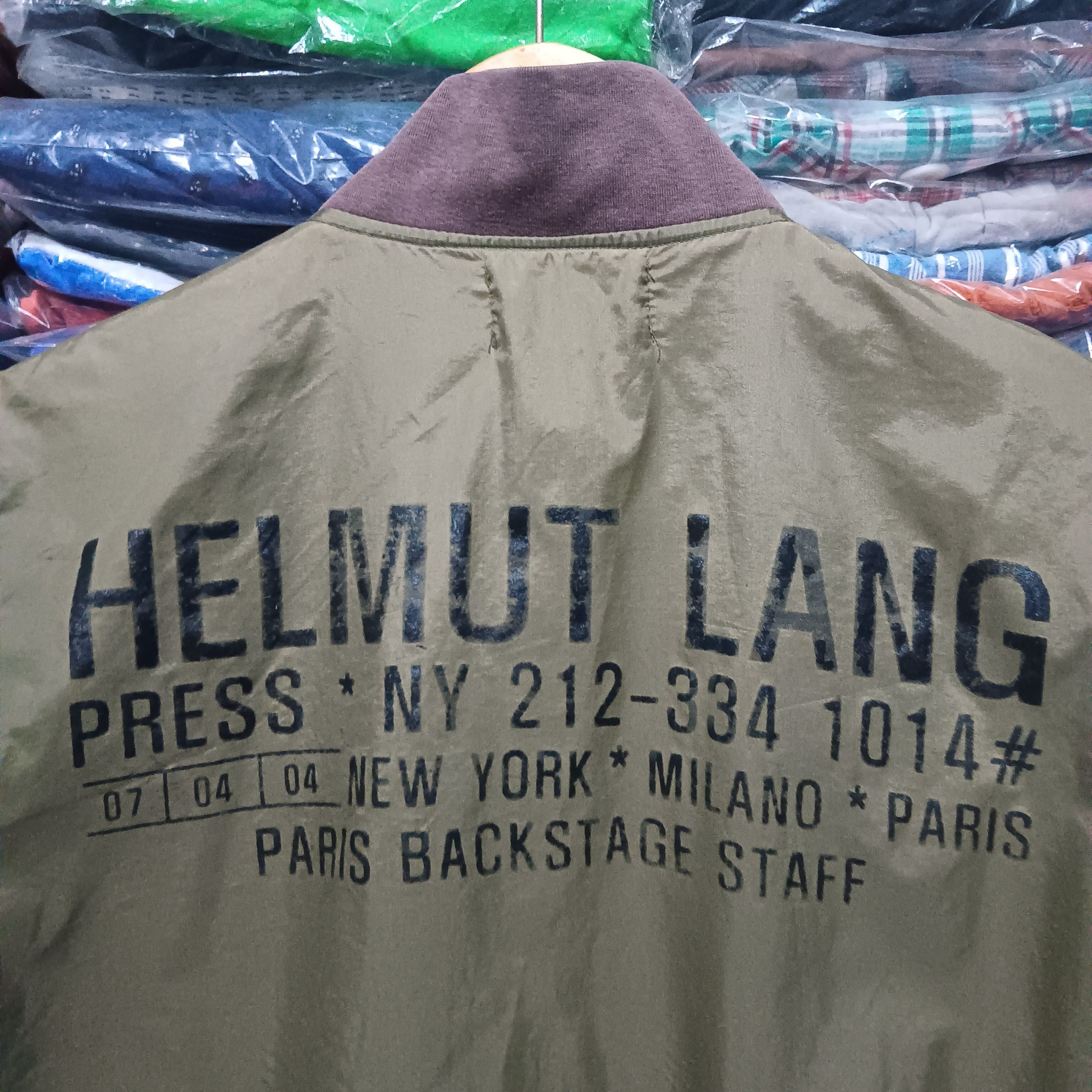 Helmut Lang × Japanese Brand Helmut lang paris backstage staff bomber jacket Size US M / EU 48-50 / 2 - 5 Thumbnail