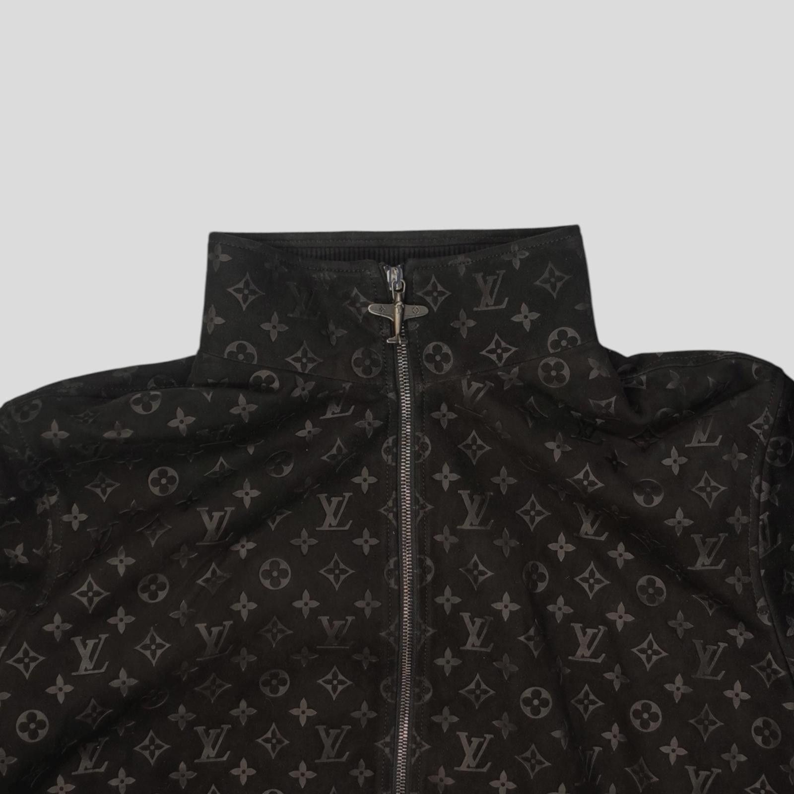 Louis Vuitton Louis Vuitton Monogram Embossed Tracksuit Jacket in Black Size US XL / EU 56 / 4 - 2 Thumbnail