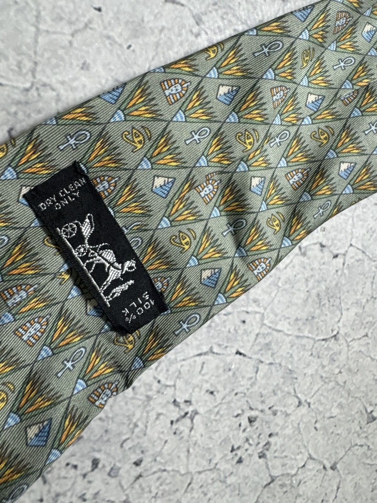 Hermes Hermes Paris Luxury 100% Silk Tie Size ONE SIZE - 4 Thumbnail