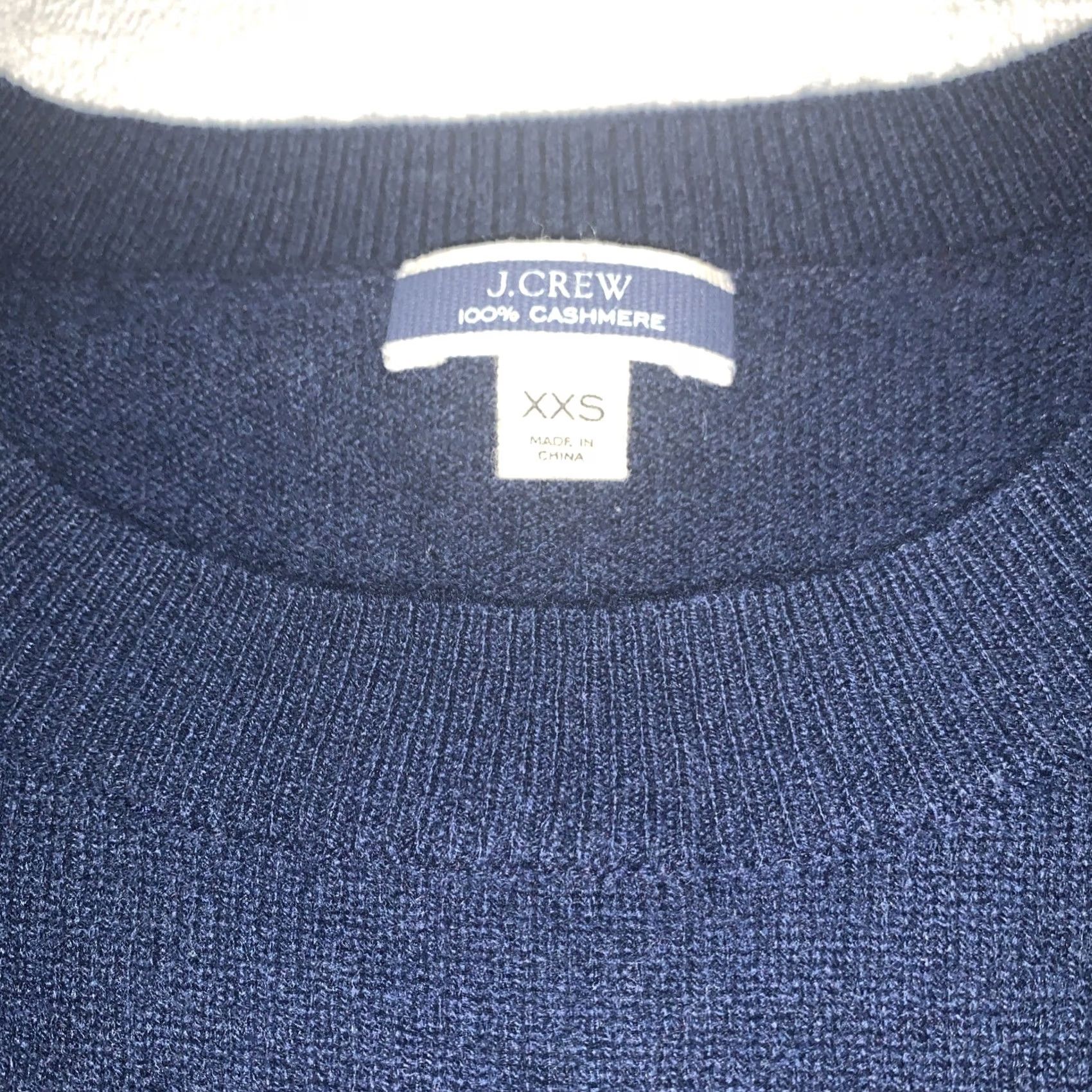 J.Crew VINTAGE? No — J.CREW Cashmere Crewneck Sweater Womens XXS Navy Blue Pullover Knit 100% Cashmere Size XXS / US 00 / IT 34 - 2 Thumbnail
