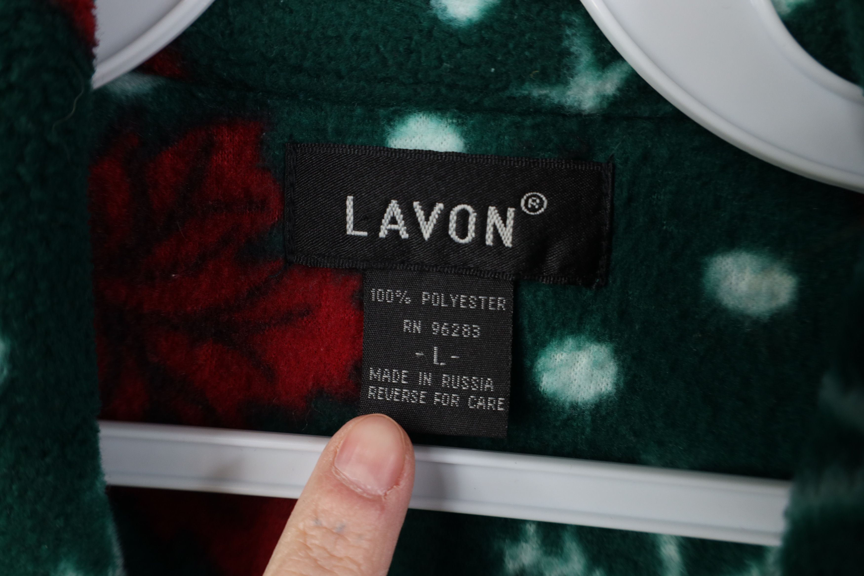 Vintage Vintage 90s Streetwear Leaf All Over Print Fleece Sweater Size L / US 10 / IT 46 - 6 Thumbnail