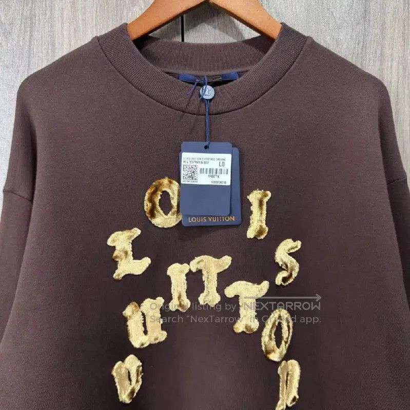Louis Vuitton Louis Vuitton Brown Leather Men's Sweatshirt . Size US L / EU 52-54 / 3 - 3 Thumbnail