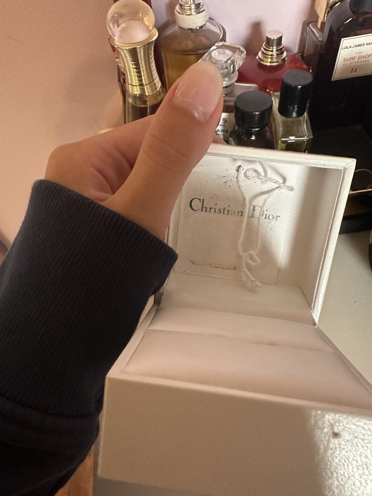 Dior Dior ring with bow and little hanging pink gem Size ONE SIZE - 4 Thumbnail