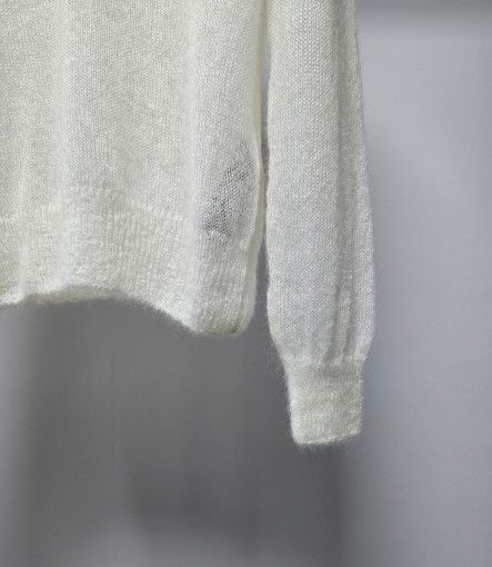 Tom Ford o1sm1stk0824 Mohair Blend V-neck Sweater in White Size US M / EU 48-50 / 2 - 3 Thumbnail