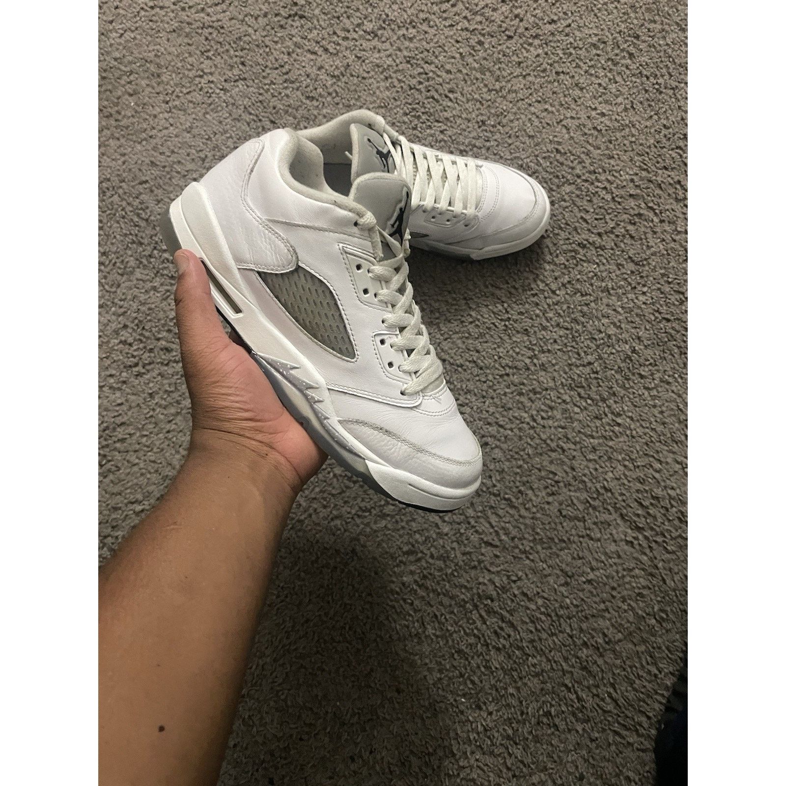 Jordan Brand Size 8.5m- Air Jordan 5 Retro Low Metallic GG Wolf Grey Size US 8.5 / EU 41-42 - 1 Thumbnail