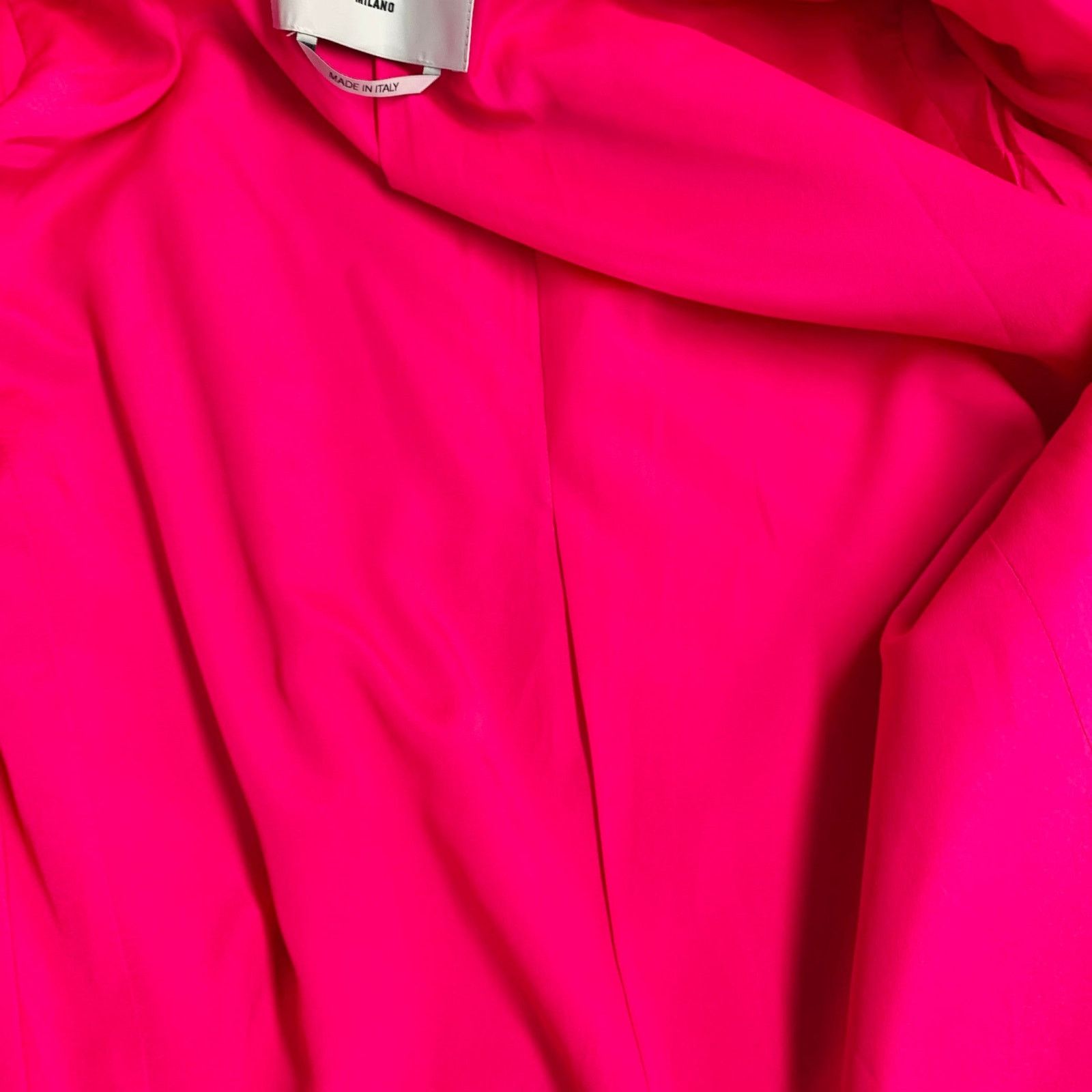 MSGM 2 Pink Wool Blend Peak Lapel Single Button Jacket Blazer Size XS / US 0-2 / IT 36-38 - 6 Thumbnail