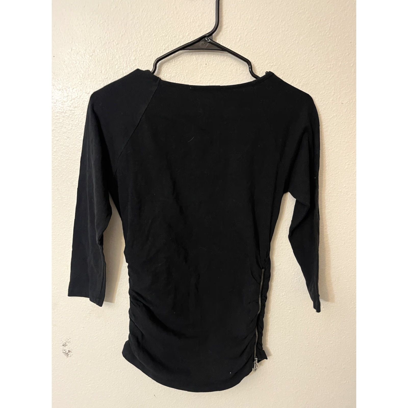 Michael Kors Michael Kors Blouse Women's Basic Pleated 3/4 Sleeve Black S Casual Top Size S / US 4 / IT 40 - 2 Thumbnail