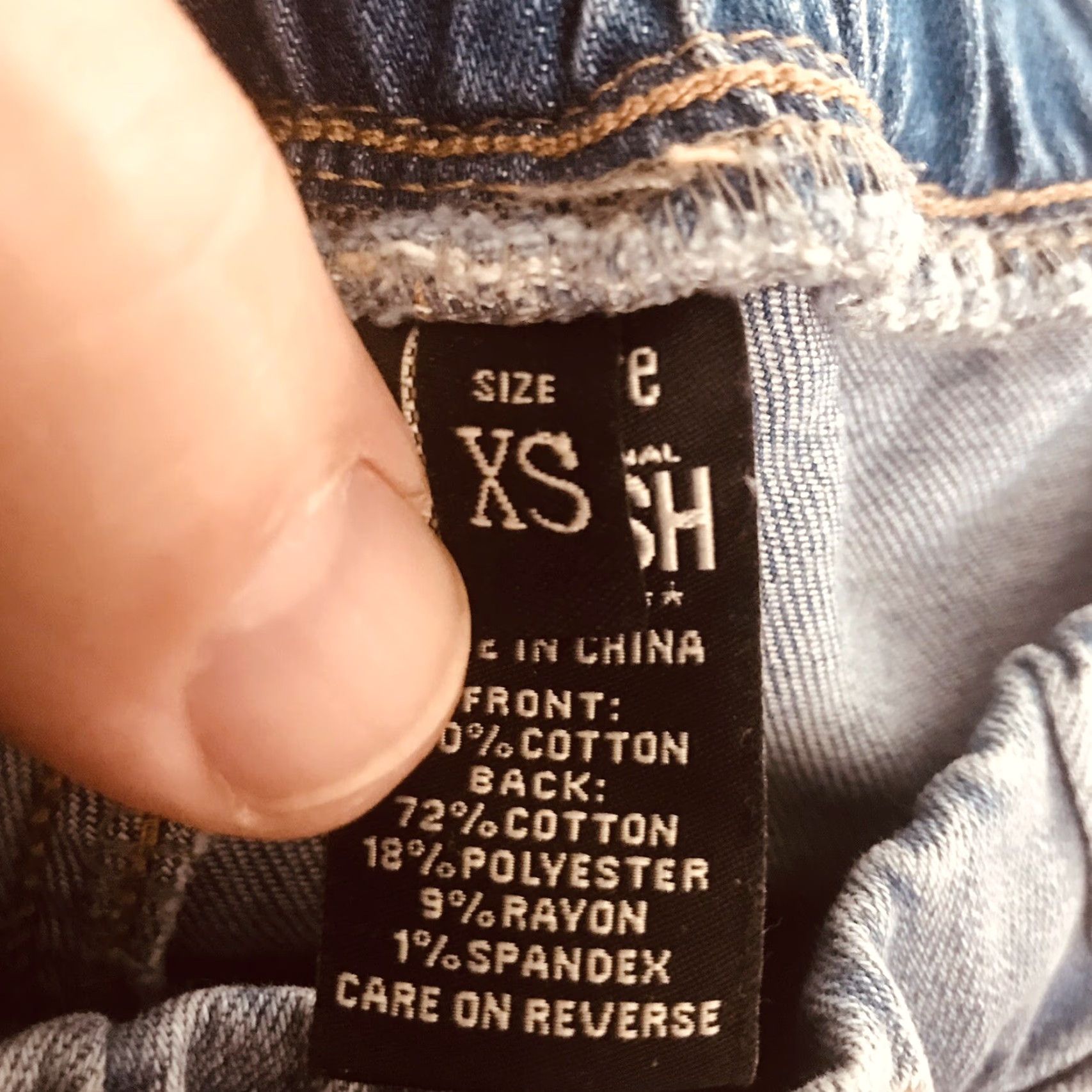 Vintage REWASH Jeans Jogger XS Distressed Pull-On 28in Inseam Blue Elastic Waist Womens Pants Pocket 5-Pocket Denim Cotton Blend Size XS Relaxed Size 26" / US 2 / IT 38 - 4 Thumbnail