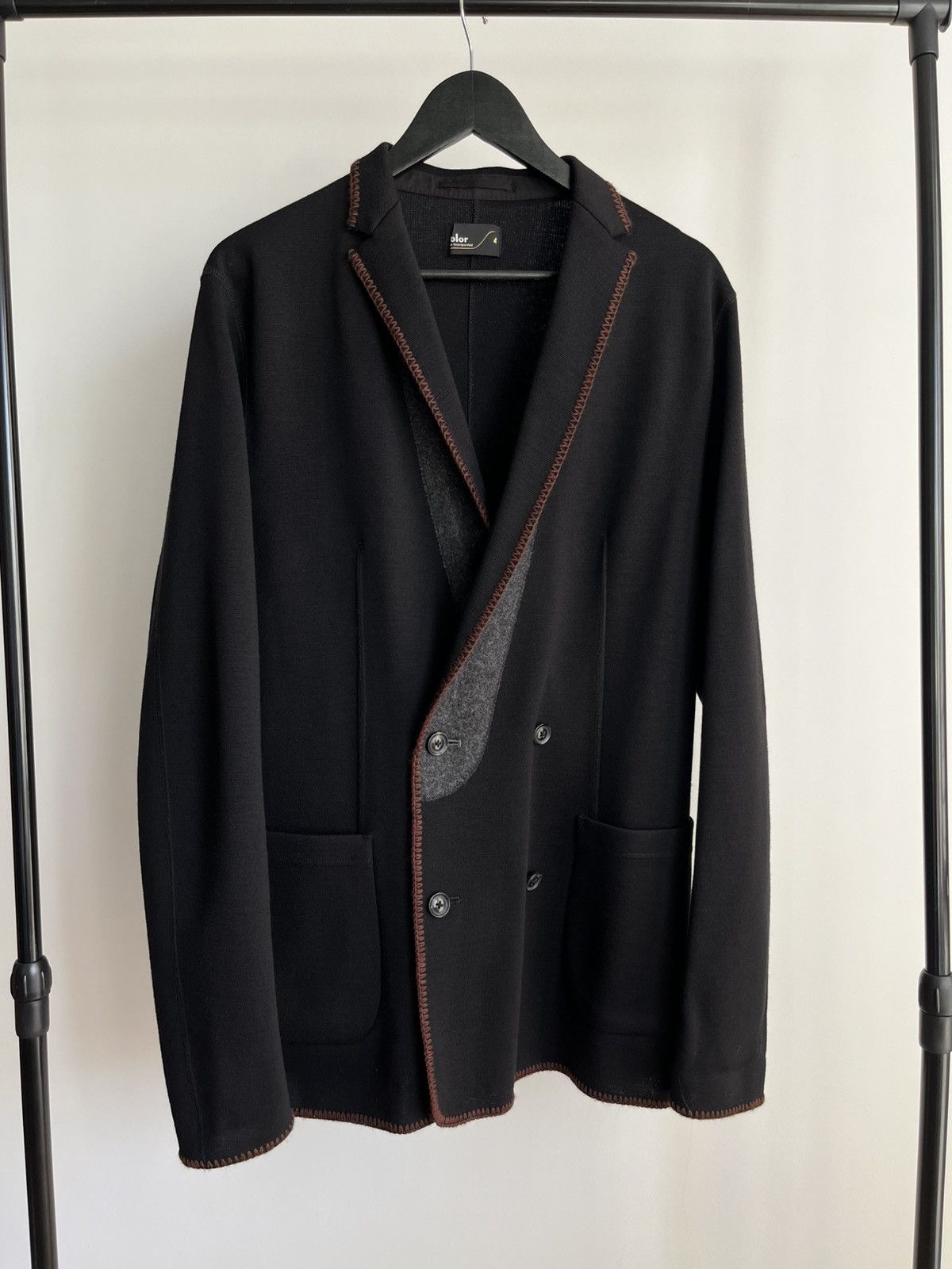 Kolor Kolor by Junichi Abe AW15 runway wool double breasted blazer Size 52R - 1 Thumbnail
