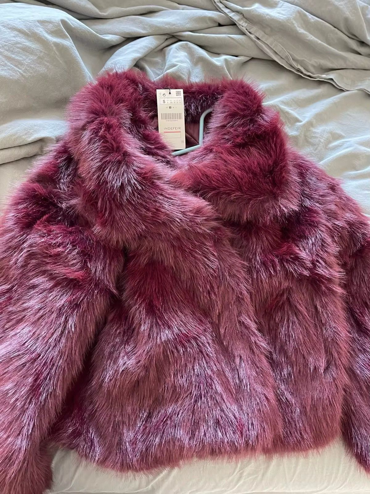 Japanese Brand × Vintage Ladies Faux Fur Plush Wool Long Sleeve Jacket Size M / US 6-8 / IT 42-44 - 4 Thumbnail