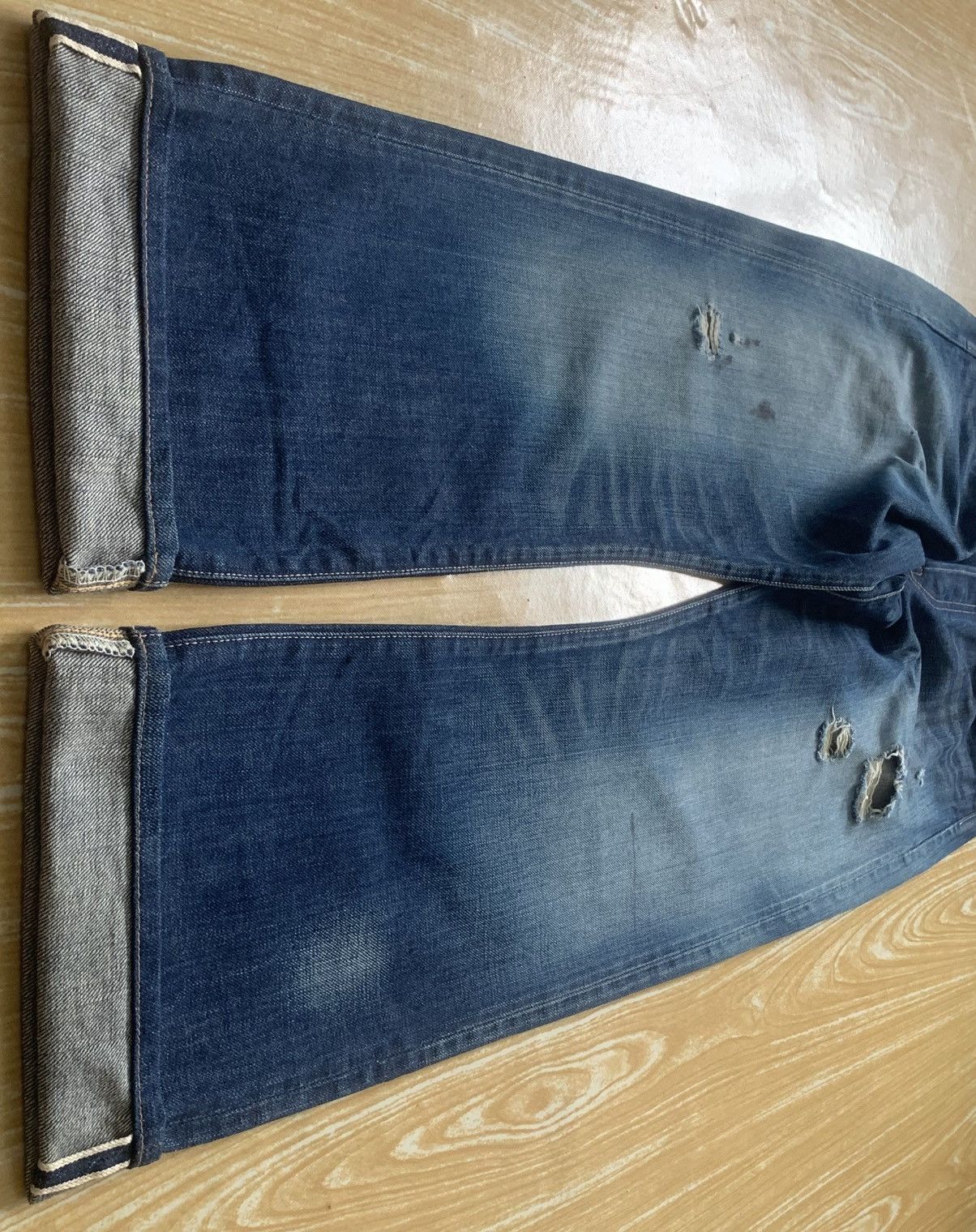 Levi's Distressed Levis Lot44501 WW2 Repro Selvedge Made In Japan Size US 30 / EU 46 - 14 Thumbnail