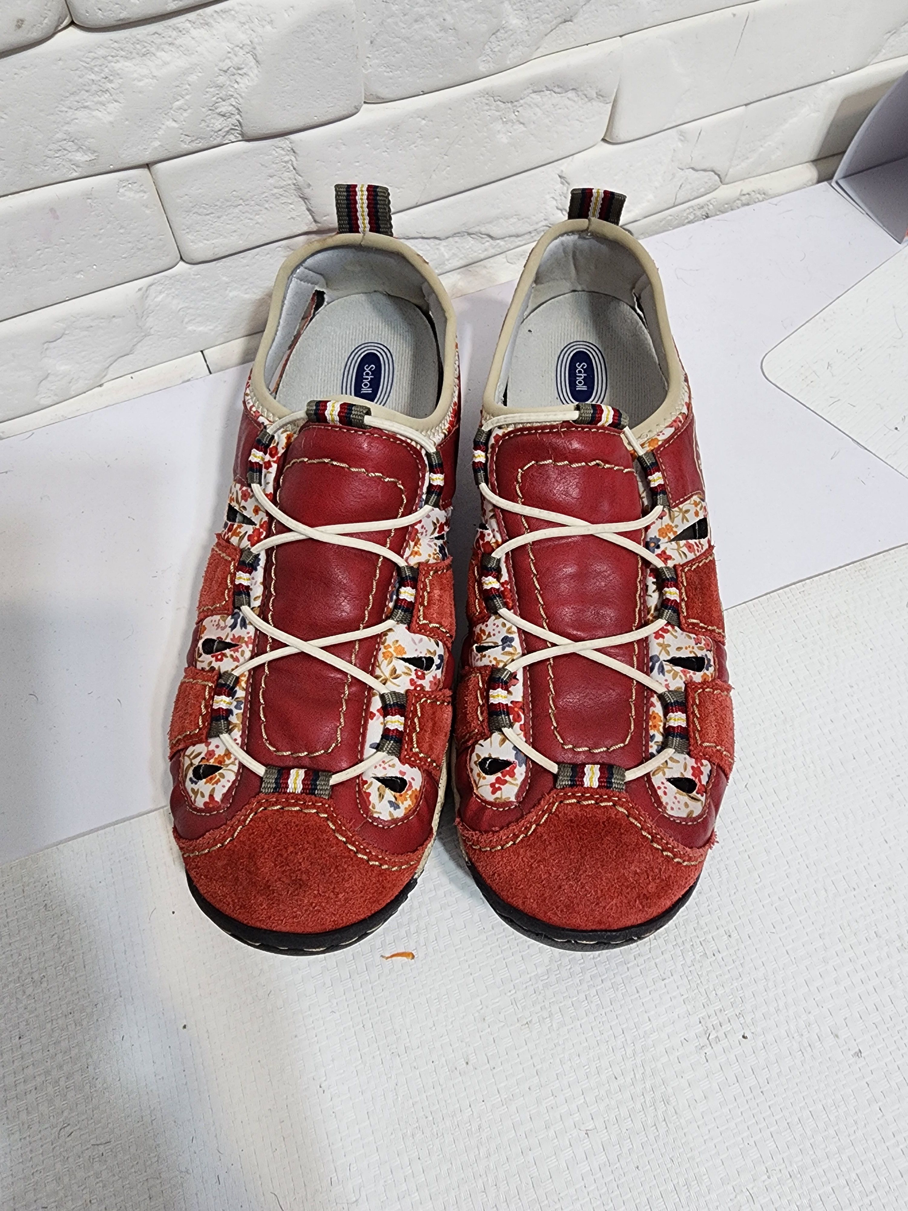 Rieker Red Leather Boots: Women's Style Shoes, Size US 10.5 / IT 40.5 - 2 Thumbnail