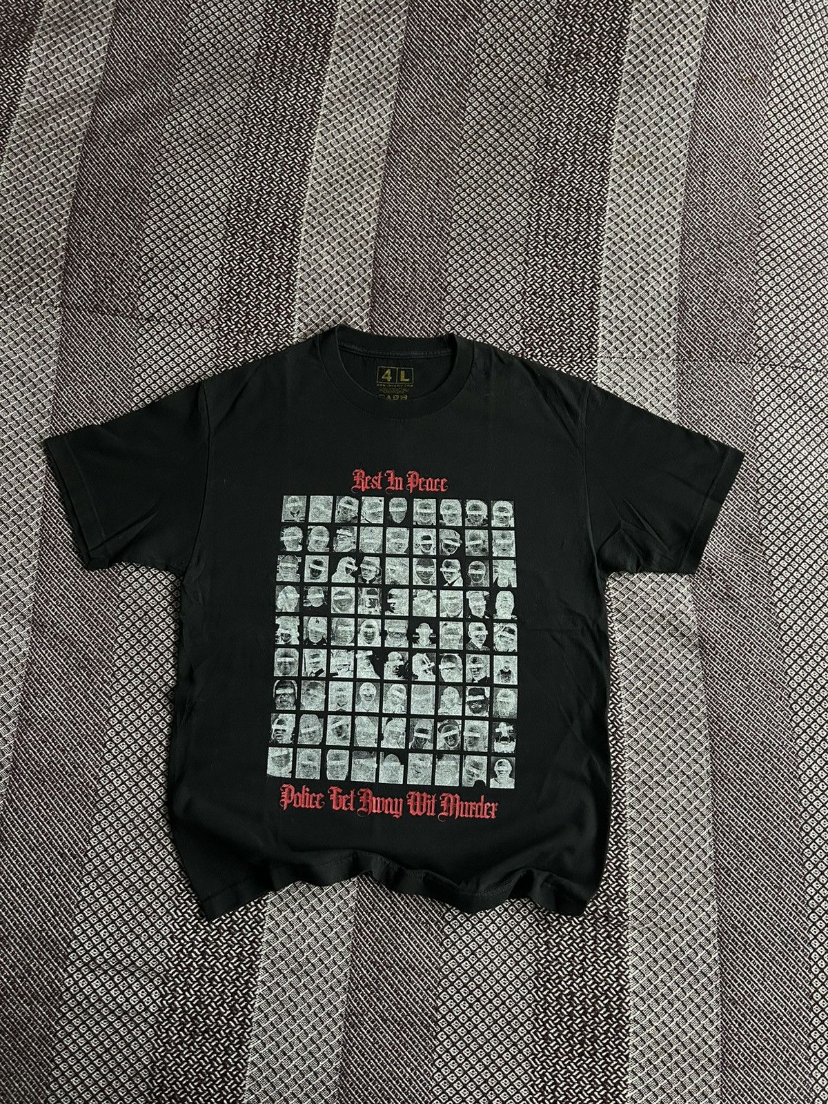 Band Tees × Vintage 4-Hunnid Police Get Away Vintage T-shirt Skateboarding Merch Size US L / EU 52-54 / 3 - 1 Thumbnail