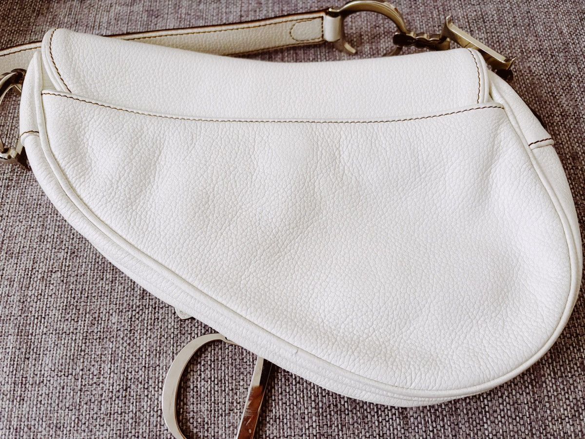 Dior Vintage Dior Saddle off white leather bag John Galliano era Size ONE SIZE - 12 Thumbnail