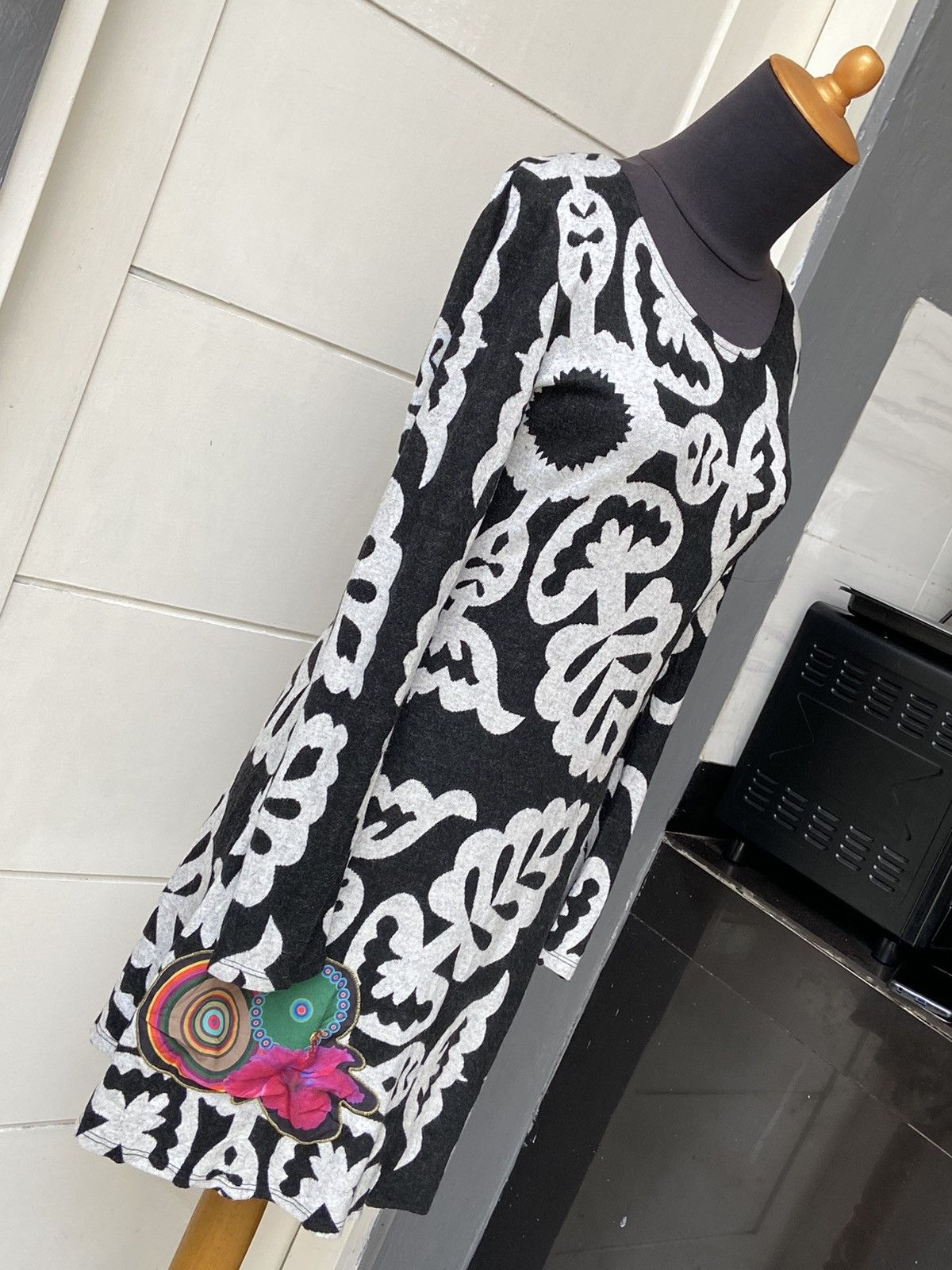 Desigual DESIGUAL Motive Midi Dress Size XS / US 0-2 / IT 36-38 - 5 Thumbnail