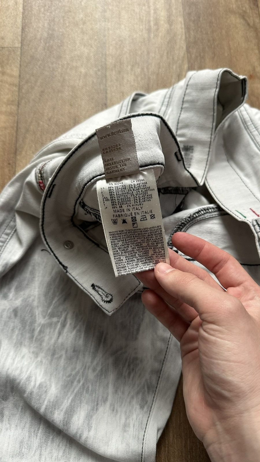 Diesel × Vintage Vintage Diesel Women's Avant Garde Denim Distressed Size 29 Size 29" - 12 Thumbnail