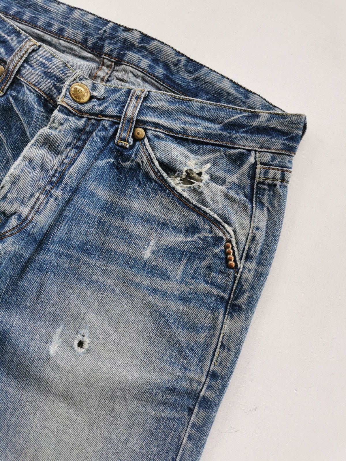 Replay Replay Distressed Denim Jeans 32/34.5 Size US 32 / EU 48 - 5 Thumbnail