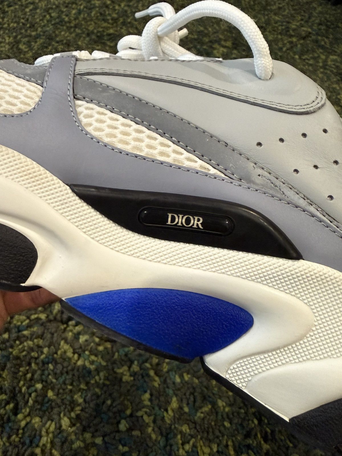 Dior Dior B22 Sneakers Gray Blue Mesh Leather Size US 10 / EU 43 - 6 Thumbnail