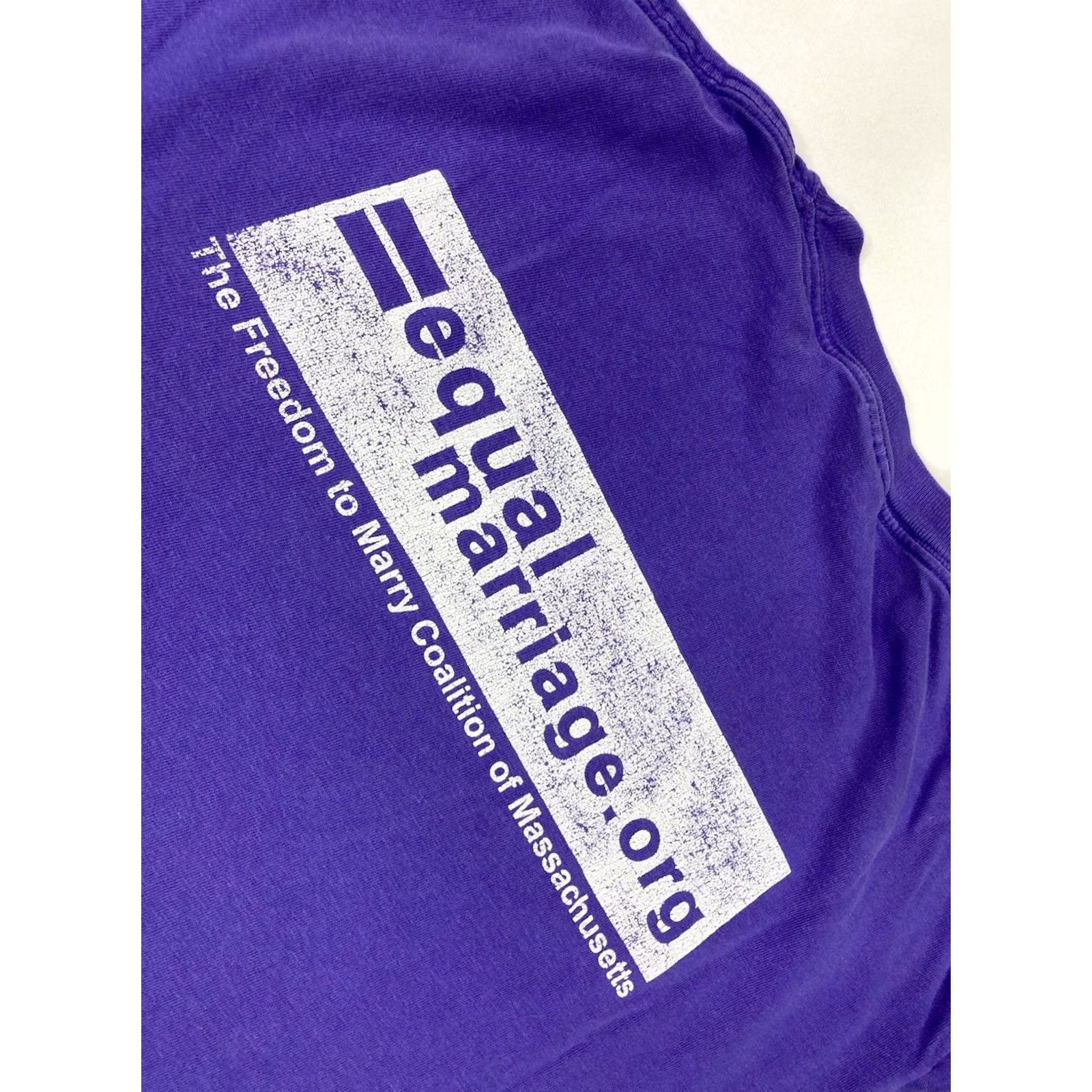 Hanes VINTAGE Hanes T-Shirt Graphic Print Logo Equal Marriage Men Medium Purple Short Sleeve Size US M / EU 48-50 / 2 - 2 Thumbnail