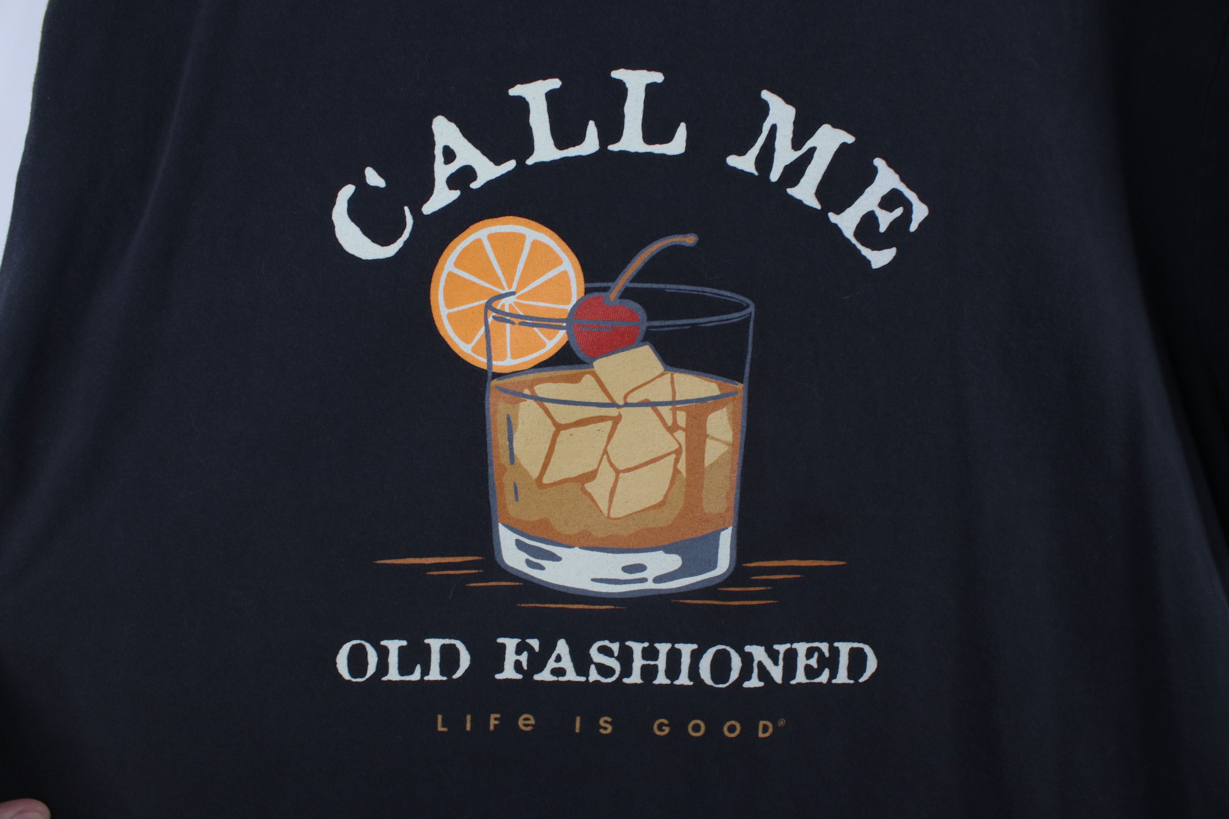 Life is Good × Vintage Life Is Good Crusher Call Me Old Fashioned T-Shirt Dark Gray Size US XL / EU 56 / 4 - 5 Thumbnail