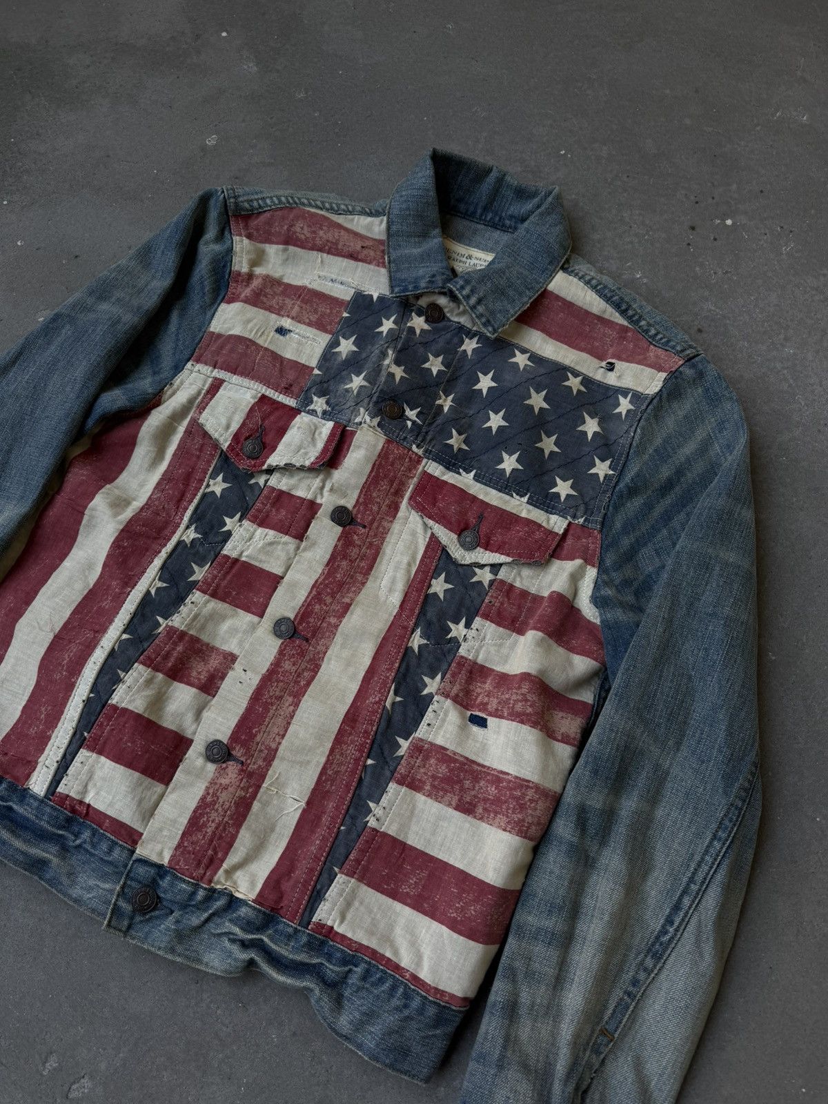 Denim & Supply Ralph Lauren 2000s Denim & Supply Ralph Lauren Flag Denim Jacket Size US M / EU 48-50 / 2 - 2 Thumbnail