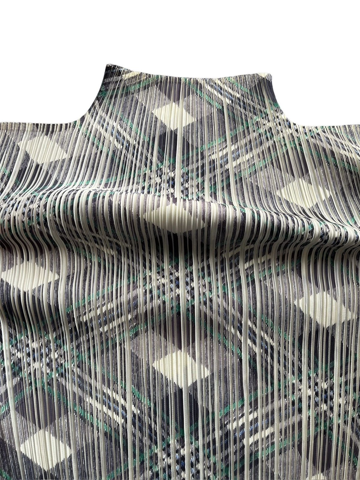 Issey Miyake PLEATS PLEASE ISSEY MIYAKE Mock Neck Dress Tartan Color Size L / US 10 / IT 46 - 3 Thumbnail