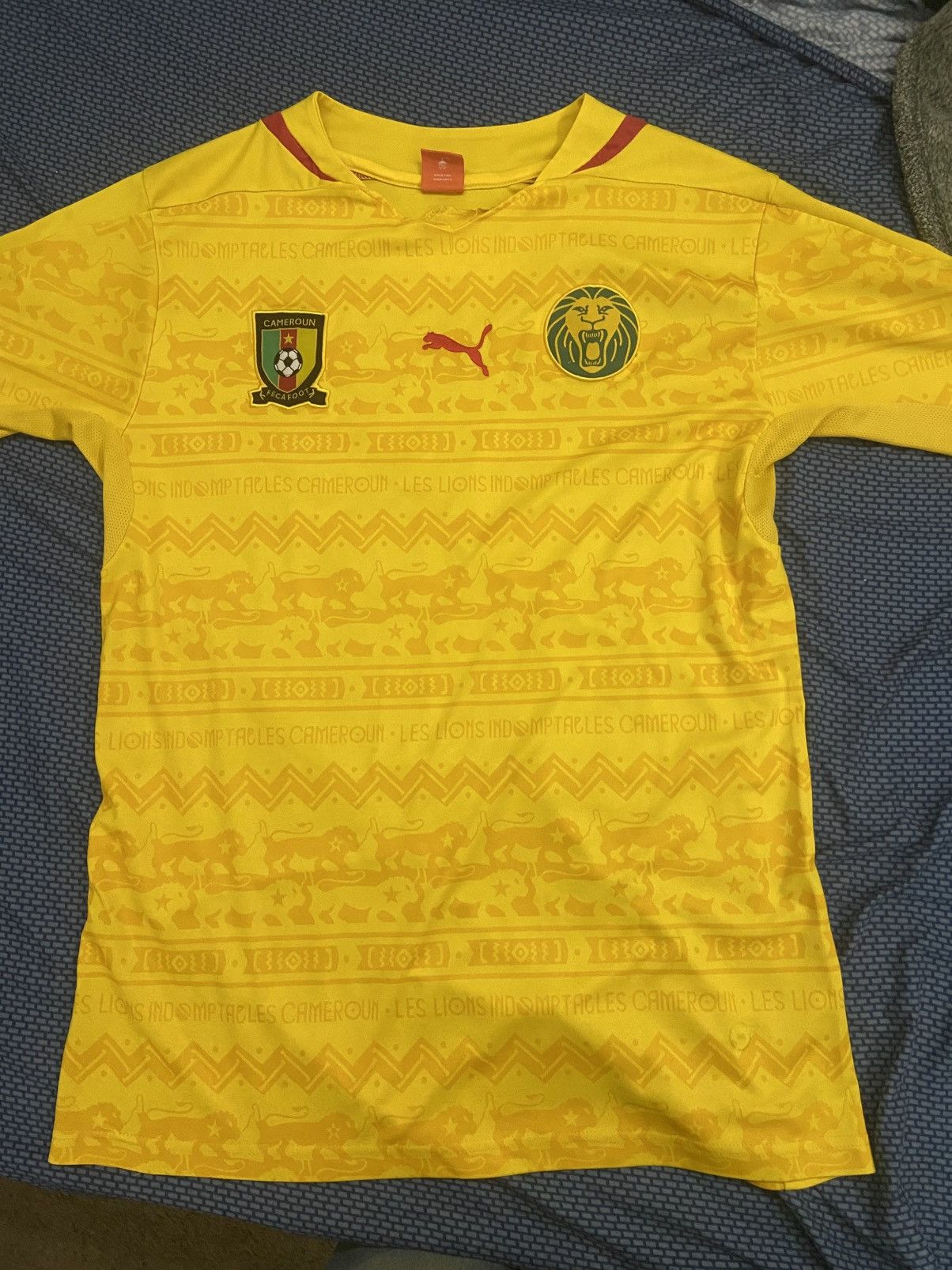 Puma Cameroon 2014 World Cup Away Jersey Size US XL / EU 56 / 4 - 1 Thumbnail