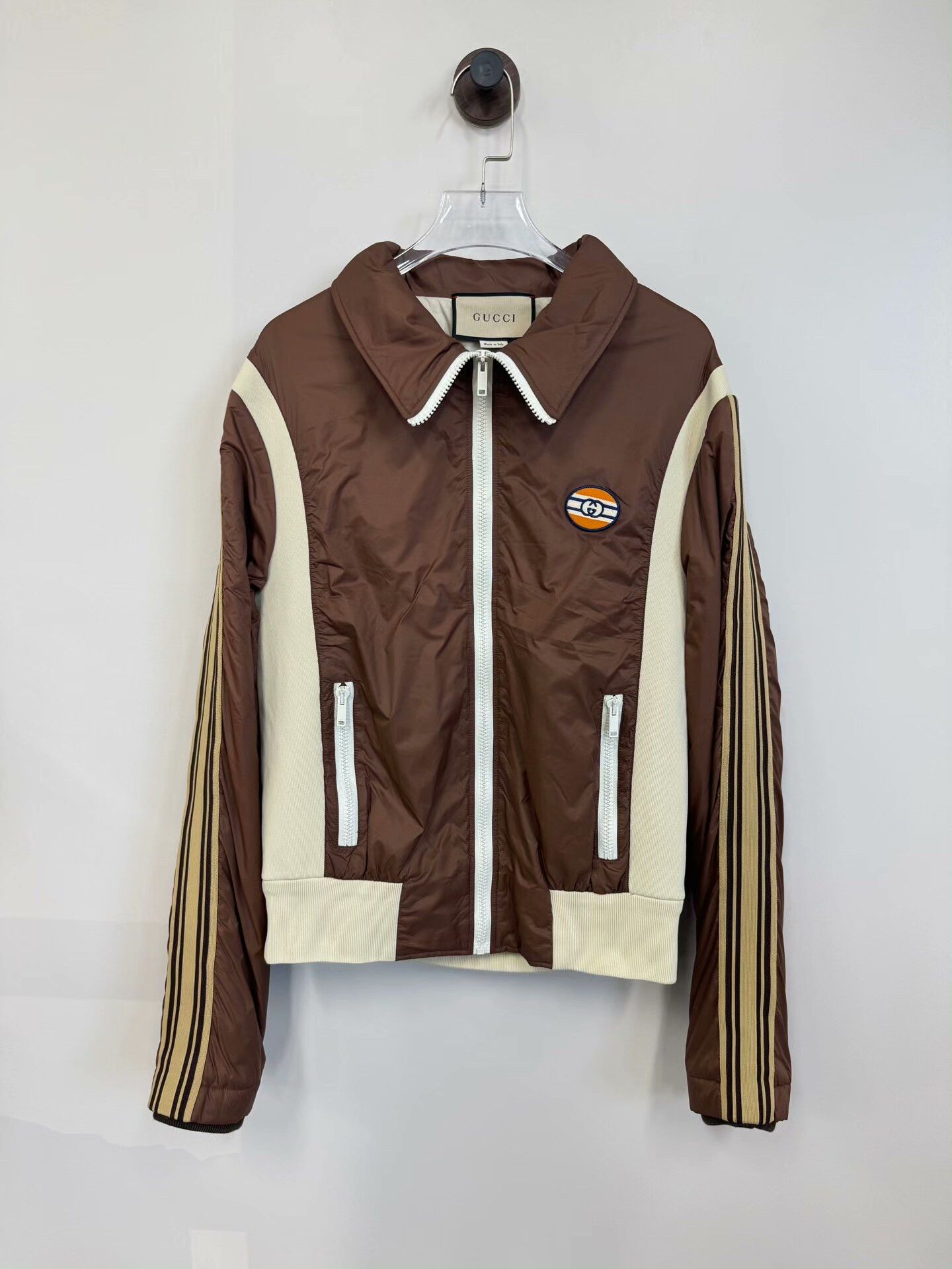 Gucci Gucci Brown Nylon Zip Jacket M Size Size US M / EU 48-50 / 2 - 1 Thumbnail