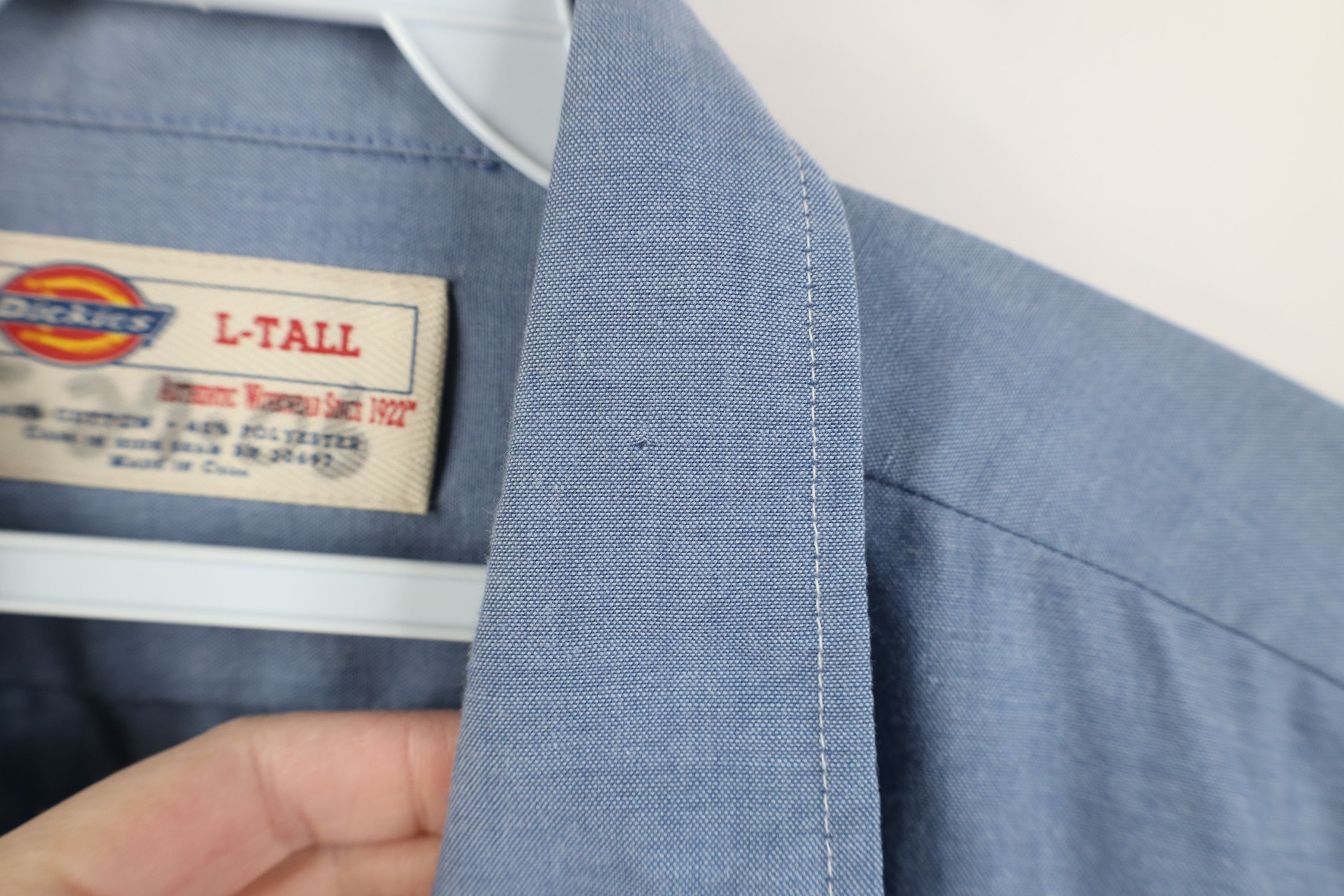 Dickies Vintage 90s Dickies Chambray Mechanic Button Shirt Workwear Size US L / EU 52-54 / 3 - 4 Thumbnail