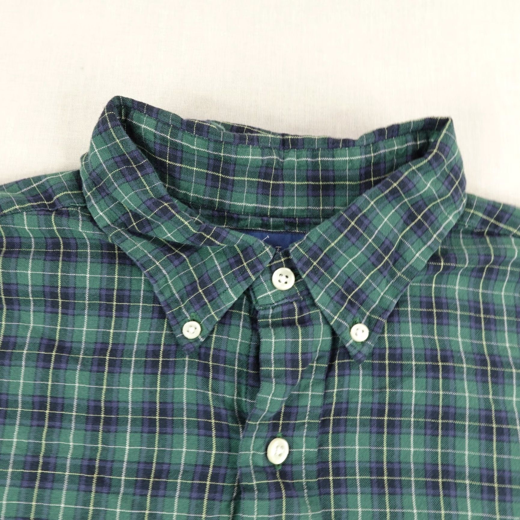 Ralph Lauren RALPH LAUREN Plaid Button-Up Shirt Mens Large Green Tartan Long Sleeve Collared Workwear Size US L / EU 52-54 / 3 - 2 Thumbnail