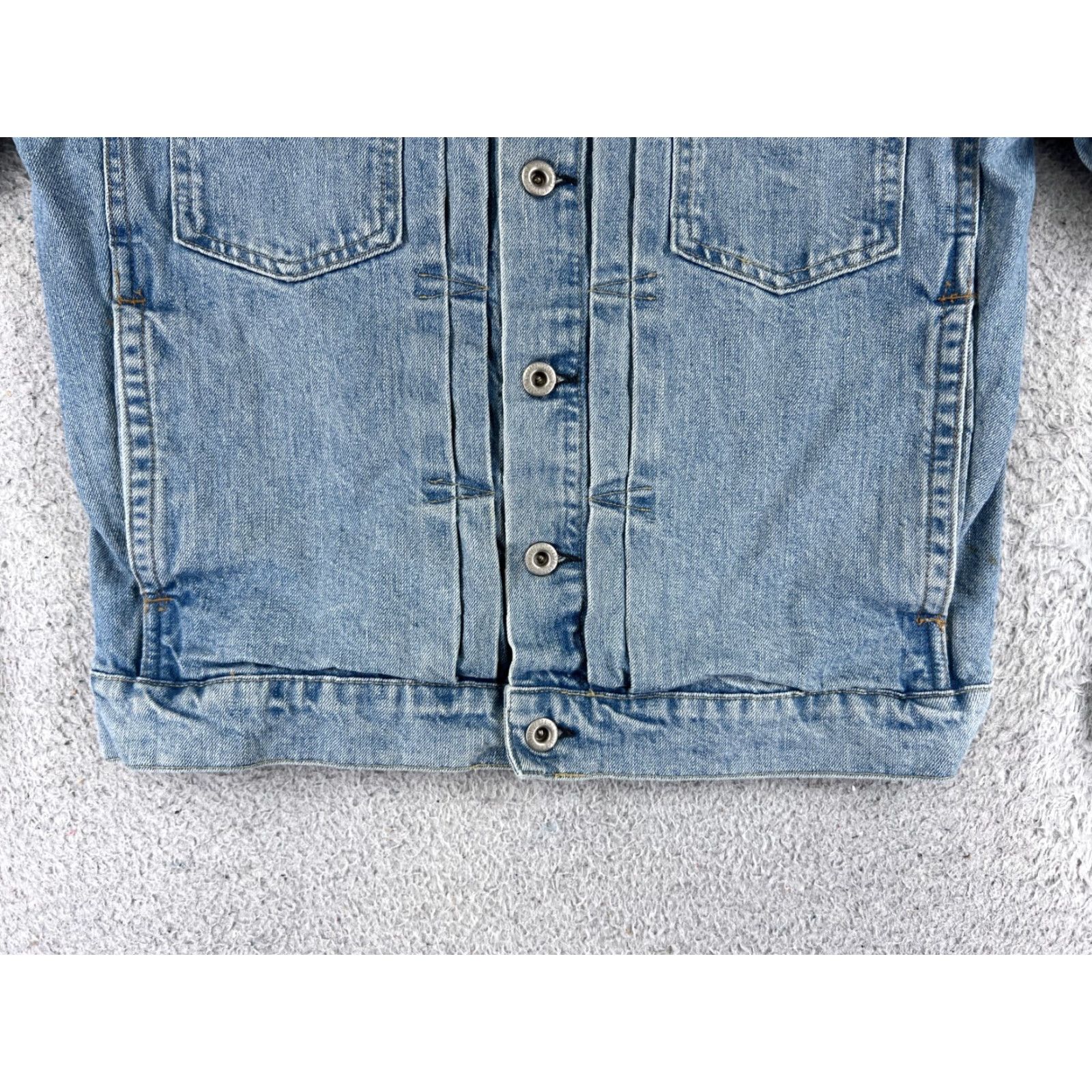 H&M VINTAGE H&M LOGG Jacket Womens M Denim Blue Button Up Cotton Casual 80s 90s Size M / US 6-8 / IT 42-44 - 5 Thumbnail